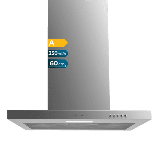 Exaustor de Parede CECOTEC Bolero Flux TM603500 (Altura 118 cm - 60 cm - 52 cm - Inox)