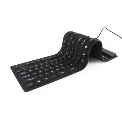 Teclado GEMBIRD KB-109F-B (Internacional - Flexível - USB-A - Preto) — miniatura 3