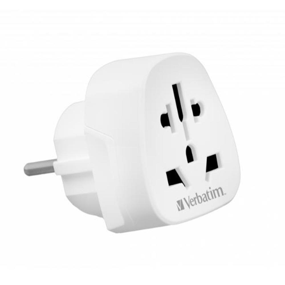 Adaptador de Viagem Universal VERBATIM WTEU-02 (Policarbonato - Branco)