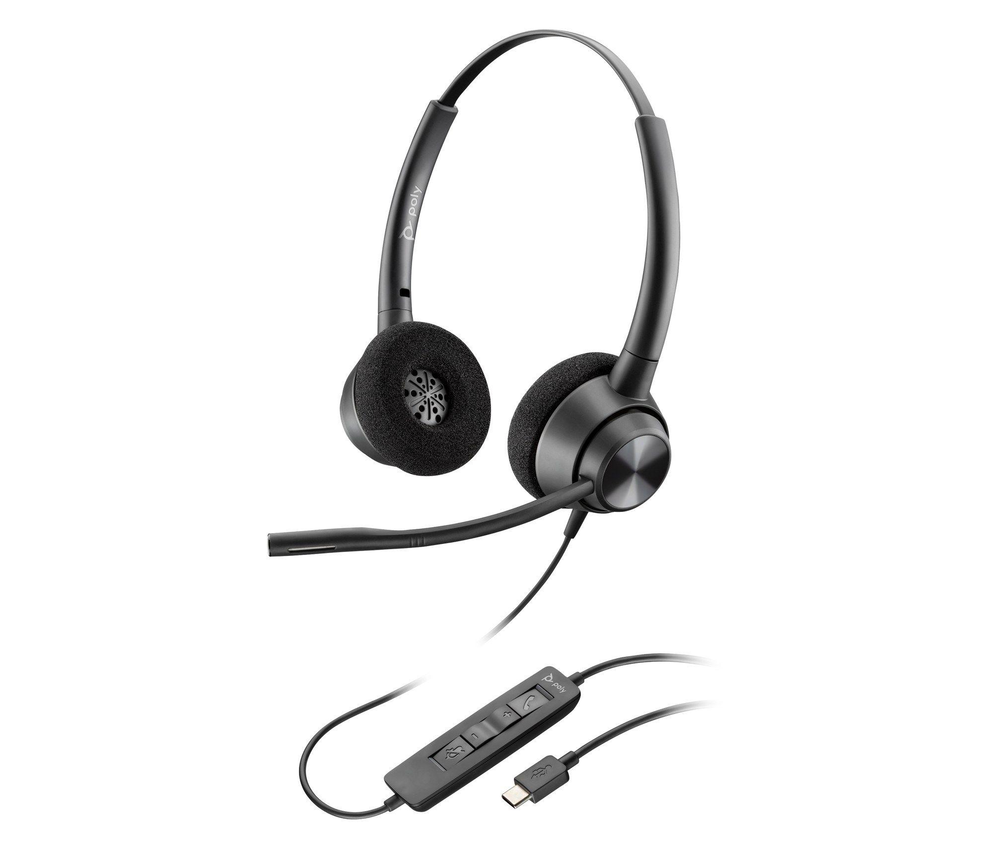 Headset Mono HP POLY EncorePro 320 (Monoaural - Com fios - Supra-aural - Preto) — miniatura 3