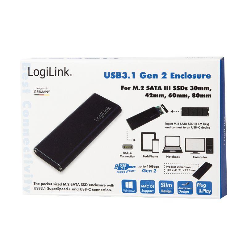 Caixa Externa SSD LOGILINK UA0314 (M.2 - SATA - Preto), miniatura 3
