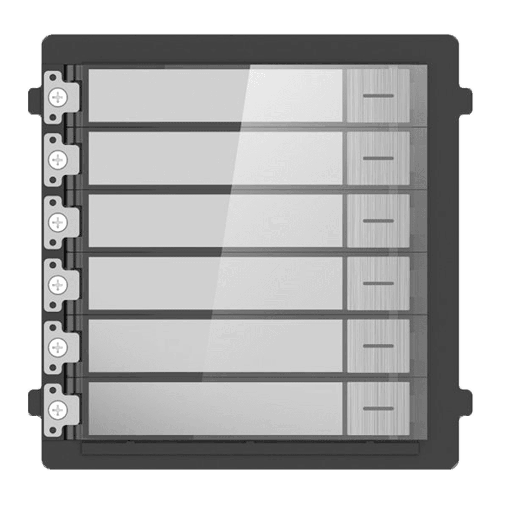 Módulo de Extensão para Videoporteiro HIKVISION DS-KD-KK/S (6 Botões - Inox)