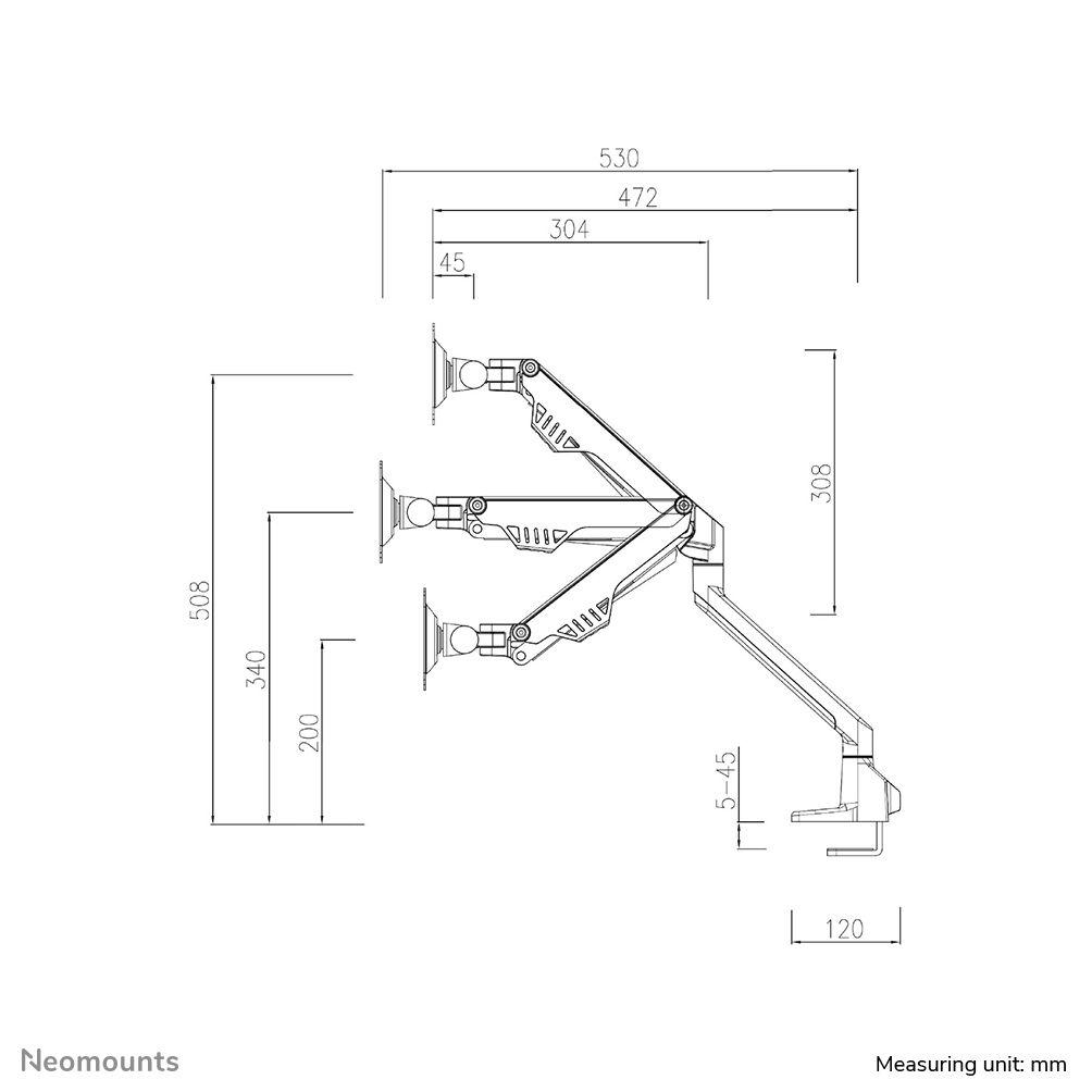 Suporte de Secretária para 2 Monitores NEOMOUNTS FPMA-D750DBLACK2 (10"–32" - VESA 75x75/100x100 - Preto) — miniatura 7