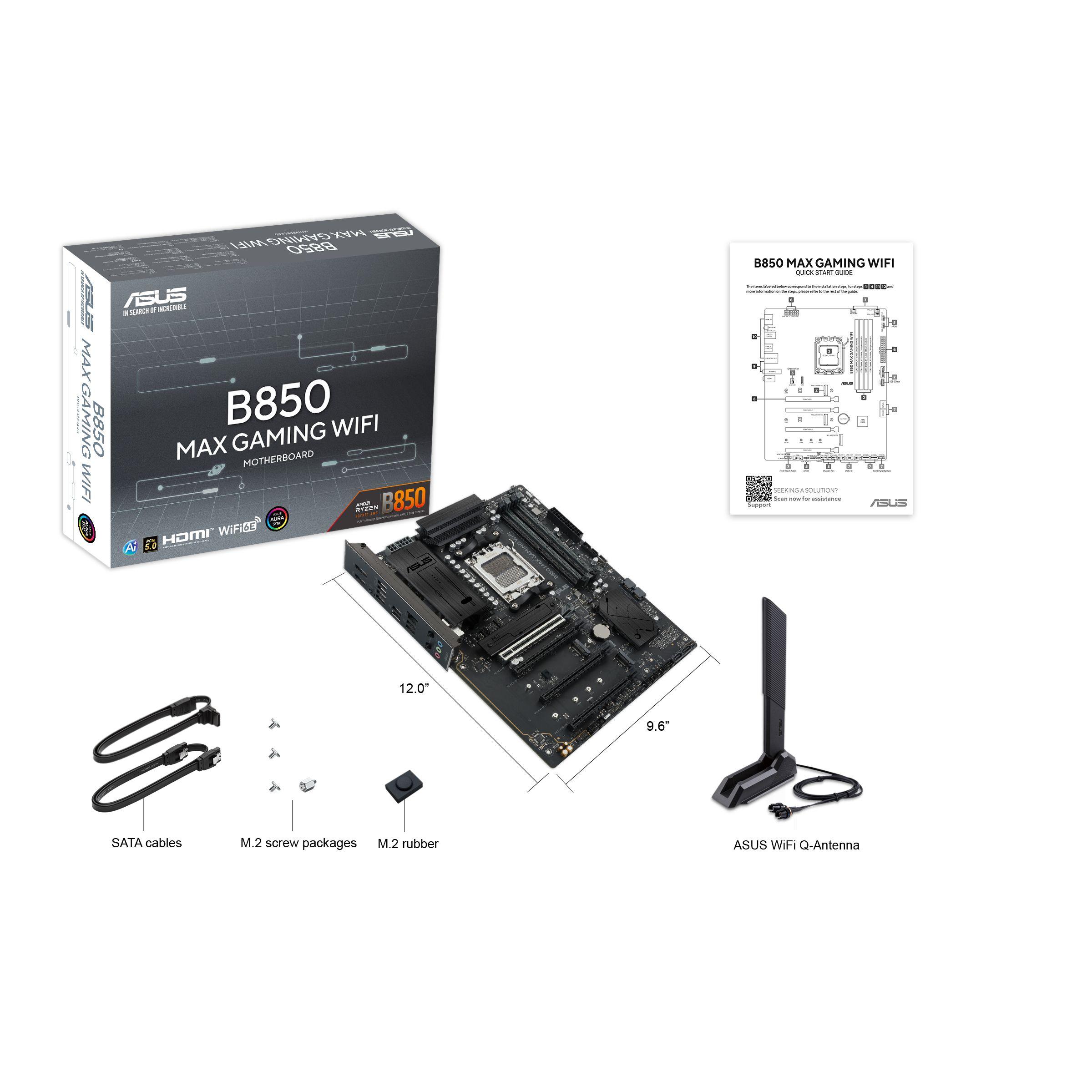 Motherboard ASUS B850 MAX GAMING WIFI (AM5 - ATX - Duplo canal - Preto), miniatura 5
