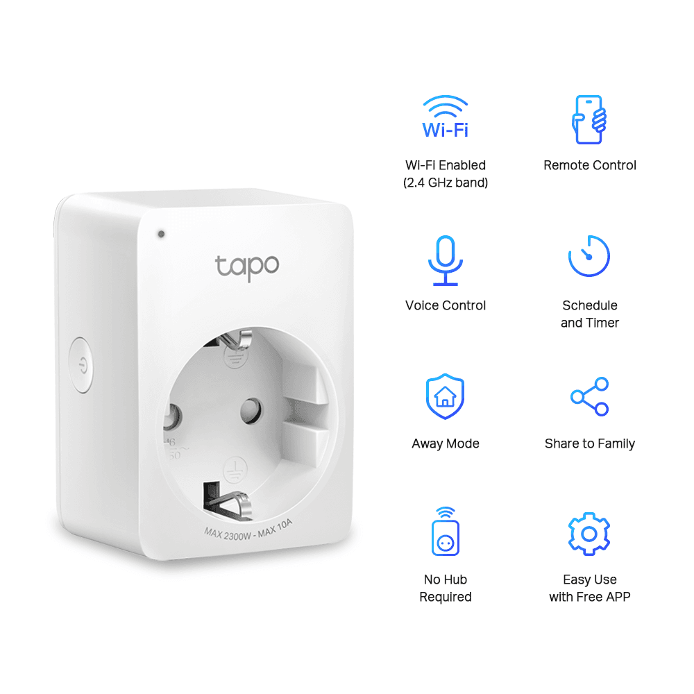 Tomada Inteligente TP-LINK Tapo P100 (Policarbonato - Branco) — miniatura 2