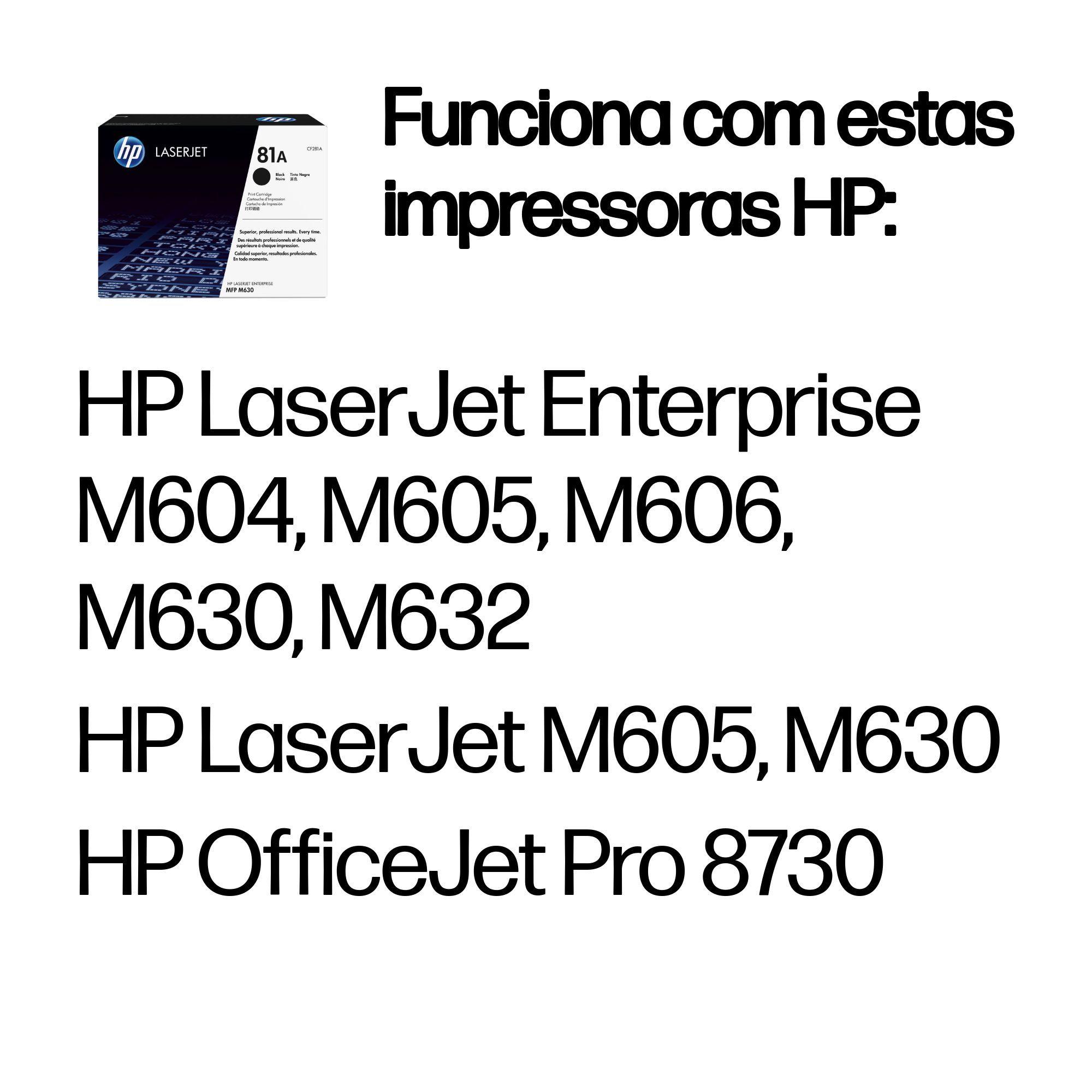 Toner HP 81A CF281A (10500 páginas - Preto), miniatura 2