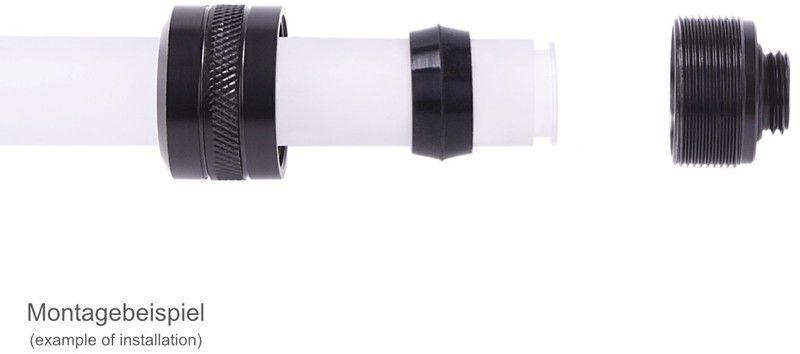 Ligador para Tubo Rígido ALPHACOOL Eiszapfen PRO 13mm HardTube Fitting G1/4 (Preto) — miniatura 3