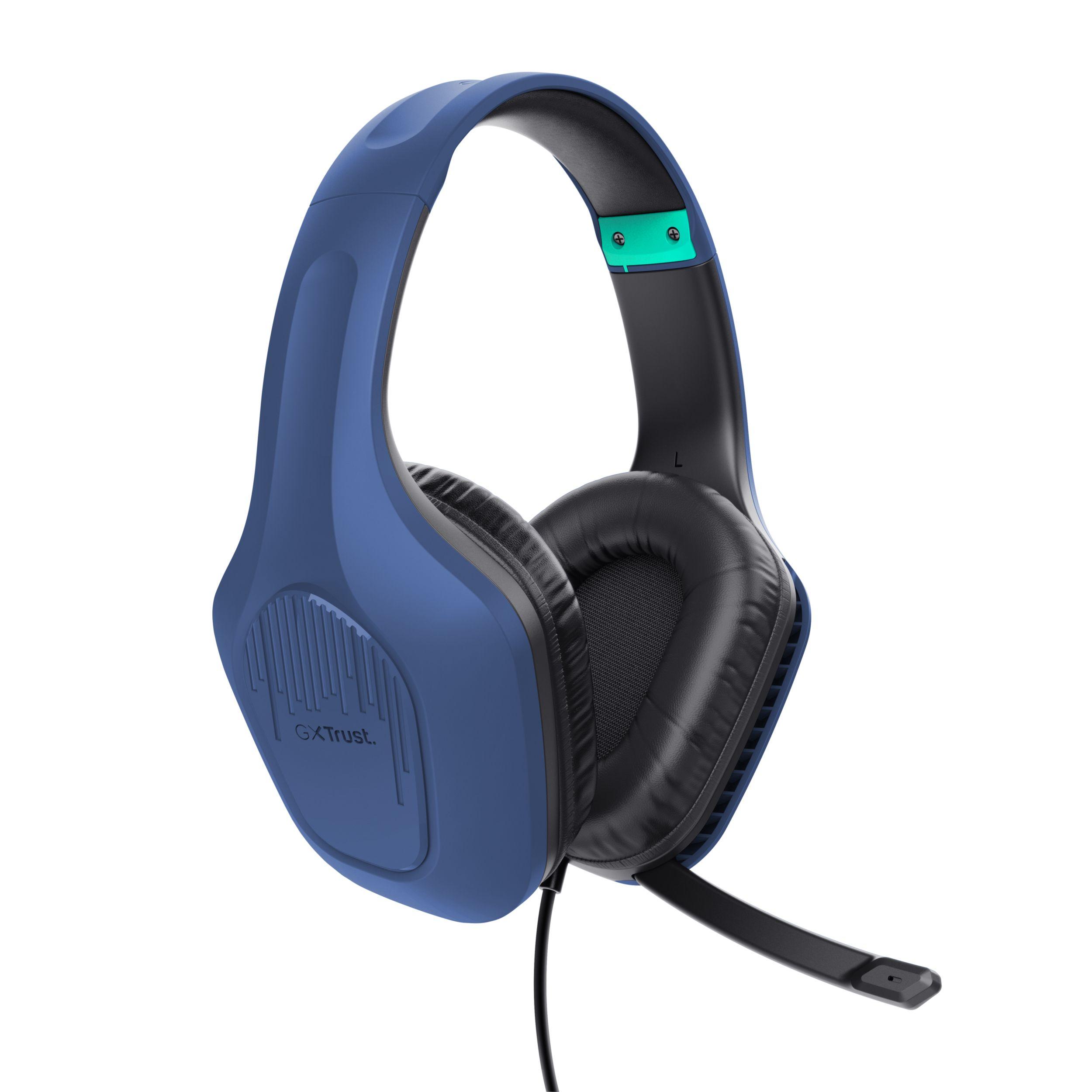 Headset Gaming TRUST GAMING GXT 415B Zirox (Binaural - Com fios - Circum-aural - Azul), miniatura 2