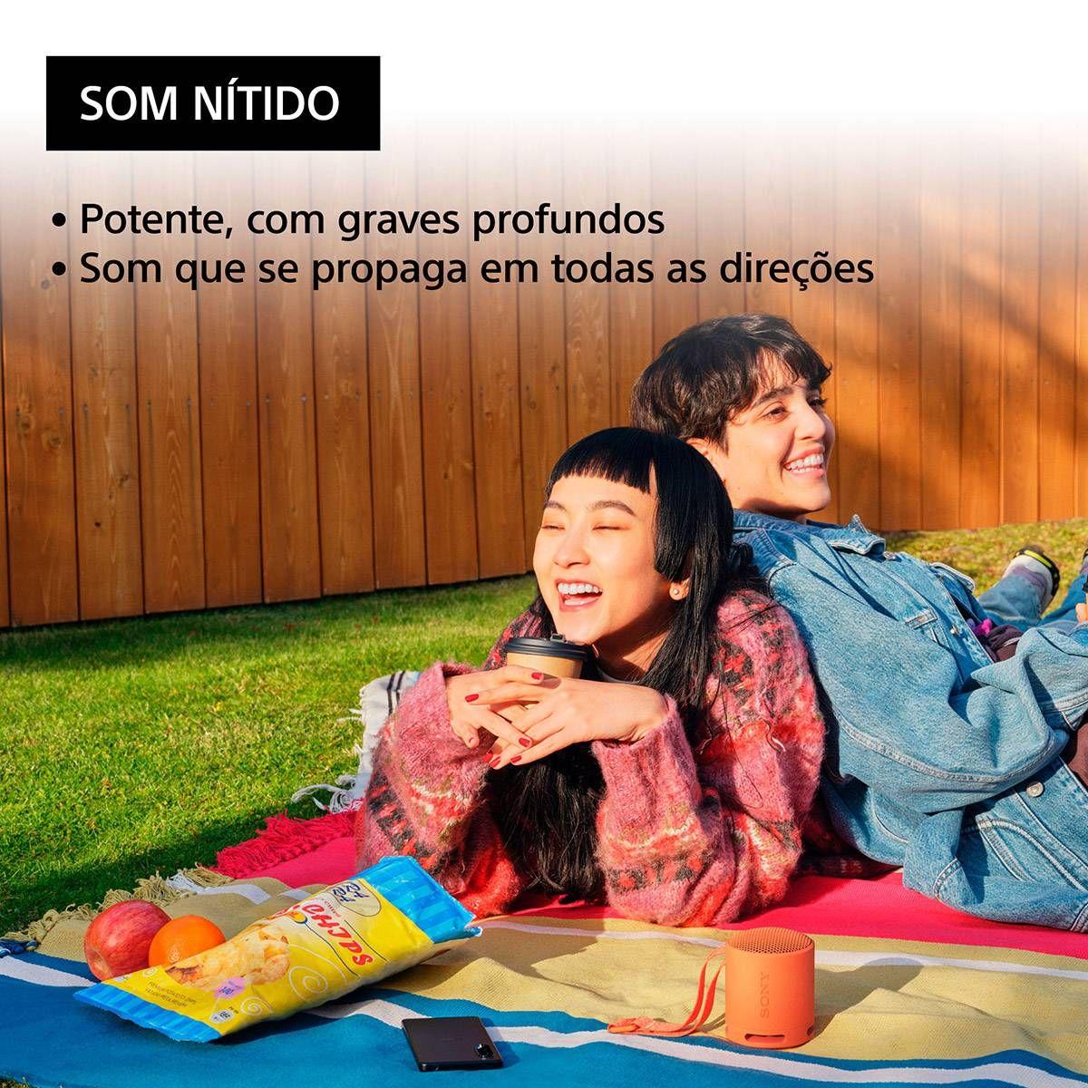 Coluna Portátil SONY SRS-XB100 (2,5 W - Sem fios - Laranja), miniatura 3