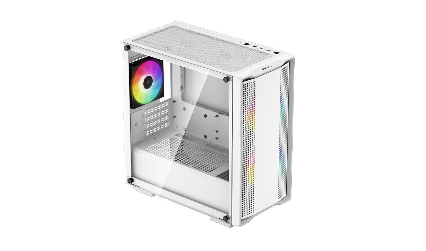 Caixa de Computador DEEPCOOL CC360 WH ARGB (Micro ATX, Mini-ITX - ATX, PS2 - Mini Tower - Branco) — miniatura 3