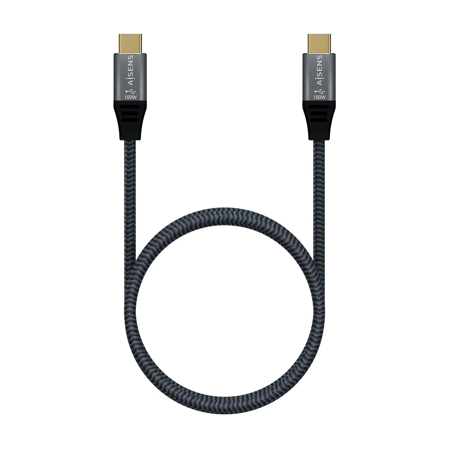 Cabo USB-C AISENS A107-0634 (2 m - USB C - Cinzento) — miniatura 3