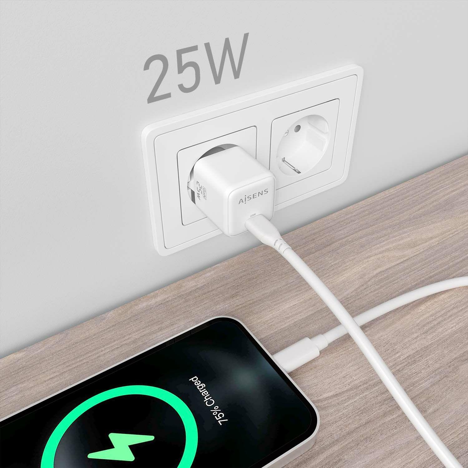Carregador de Parede AISENS ASCH-25W1P012-W (25 W - Branco), miniatura 5