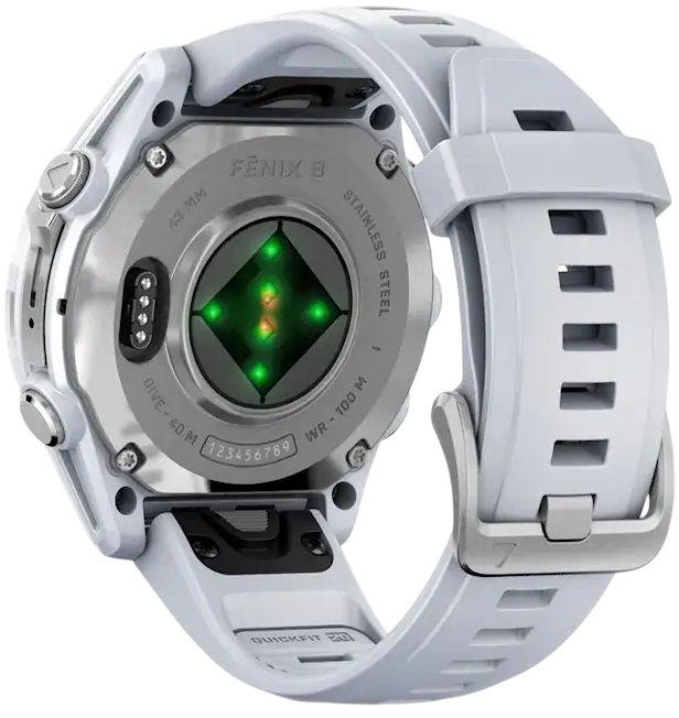 Smartwatch GARMIN fenix 8 43mm White S (Redondo - Android, iOS - AMOLED - Prateado/Branco) — miniatura 3