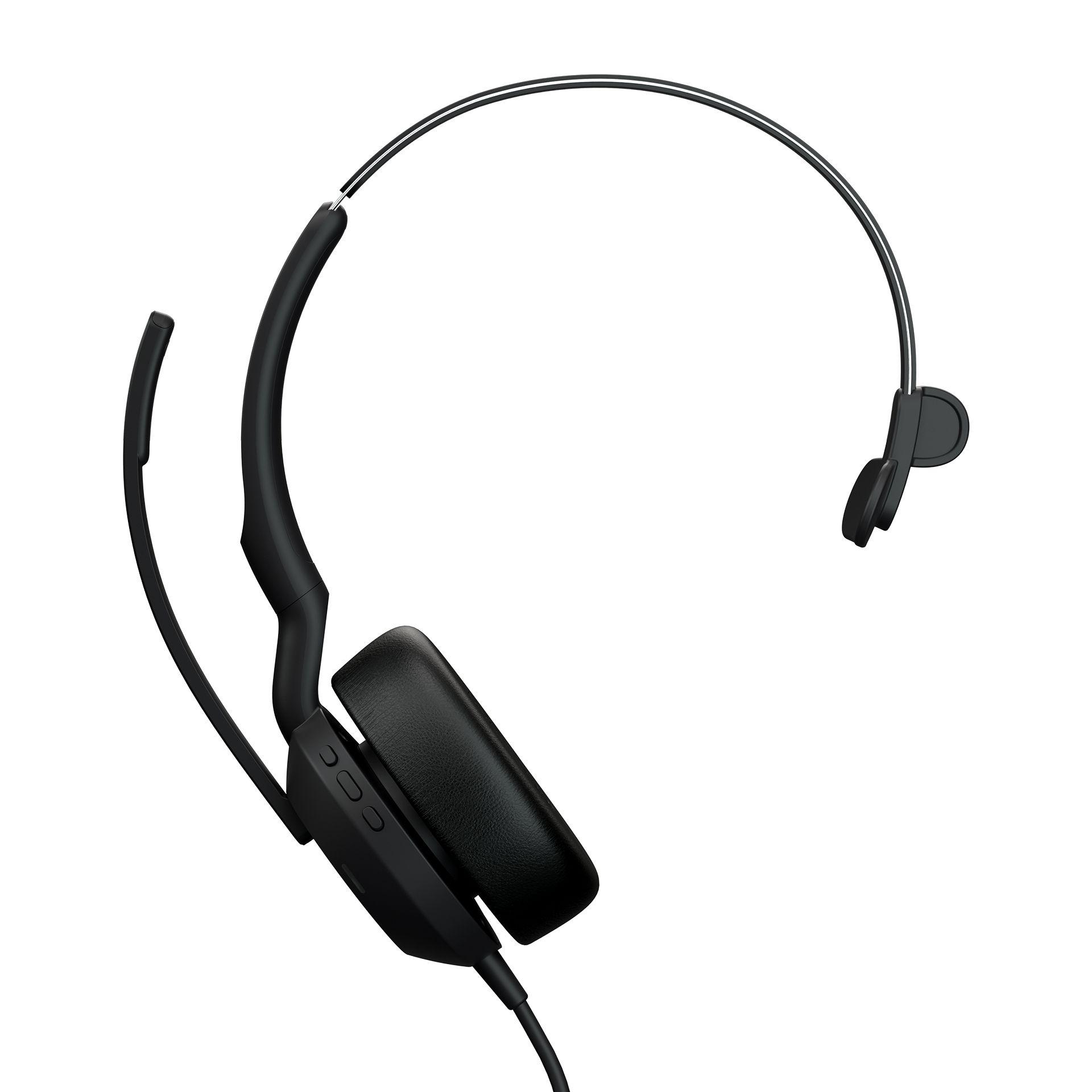Headset JABRA Evolve2 50 Mono USB-C MS Teams (Monofónico - Com fios - Supra-aural - Preto)