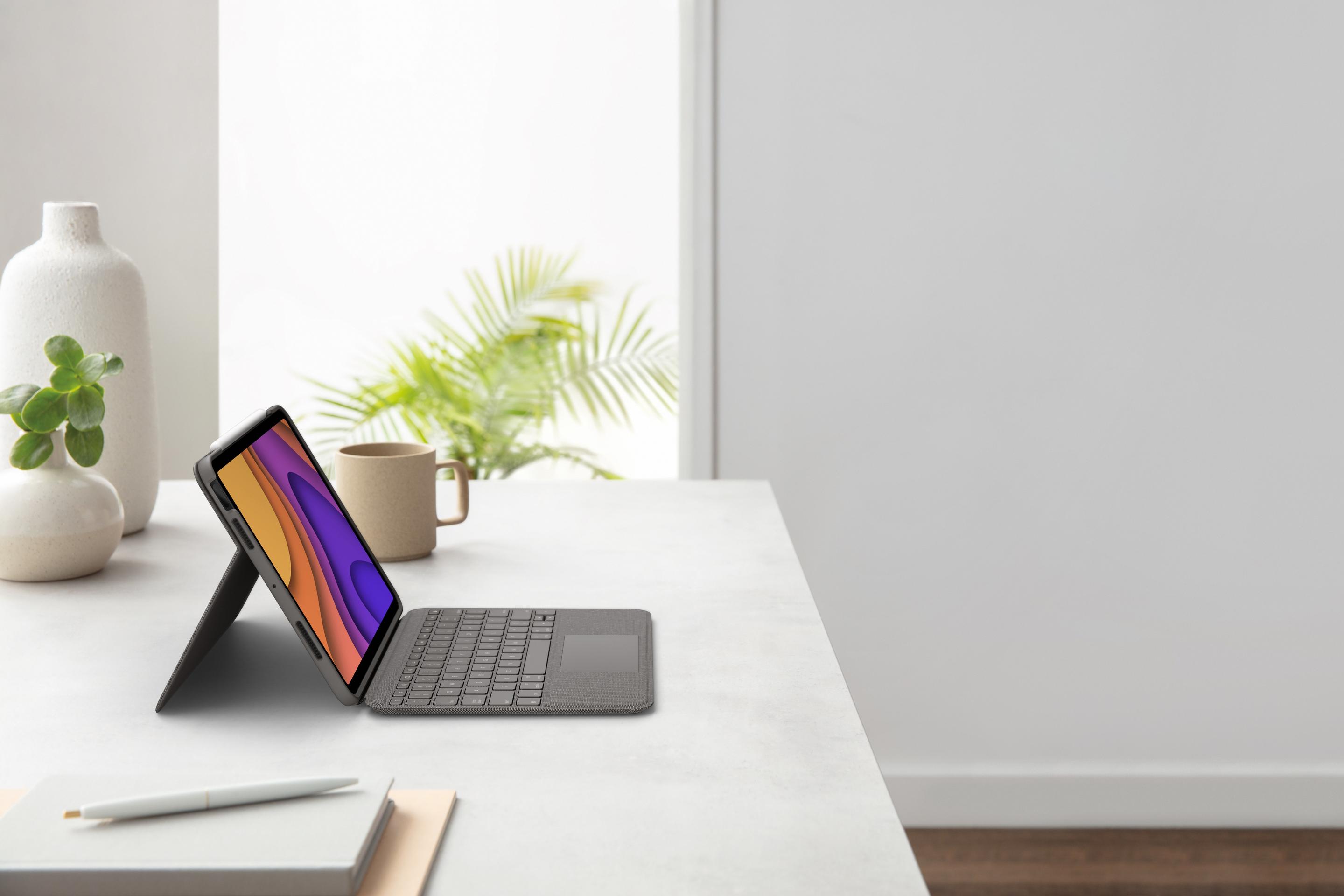 Teclado LOGITECH Folio Touch (Alemão - Smart Connector - Sem fios - Cinzento), miniatura 12