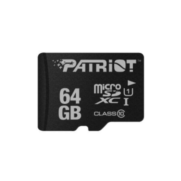 Cartão de Memória PATRIOT LX Series (64GB - Classe 10 - 80 MB/s - Preto)