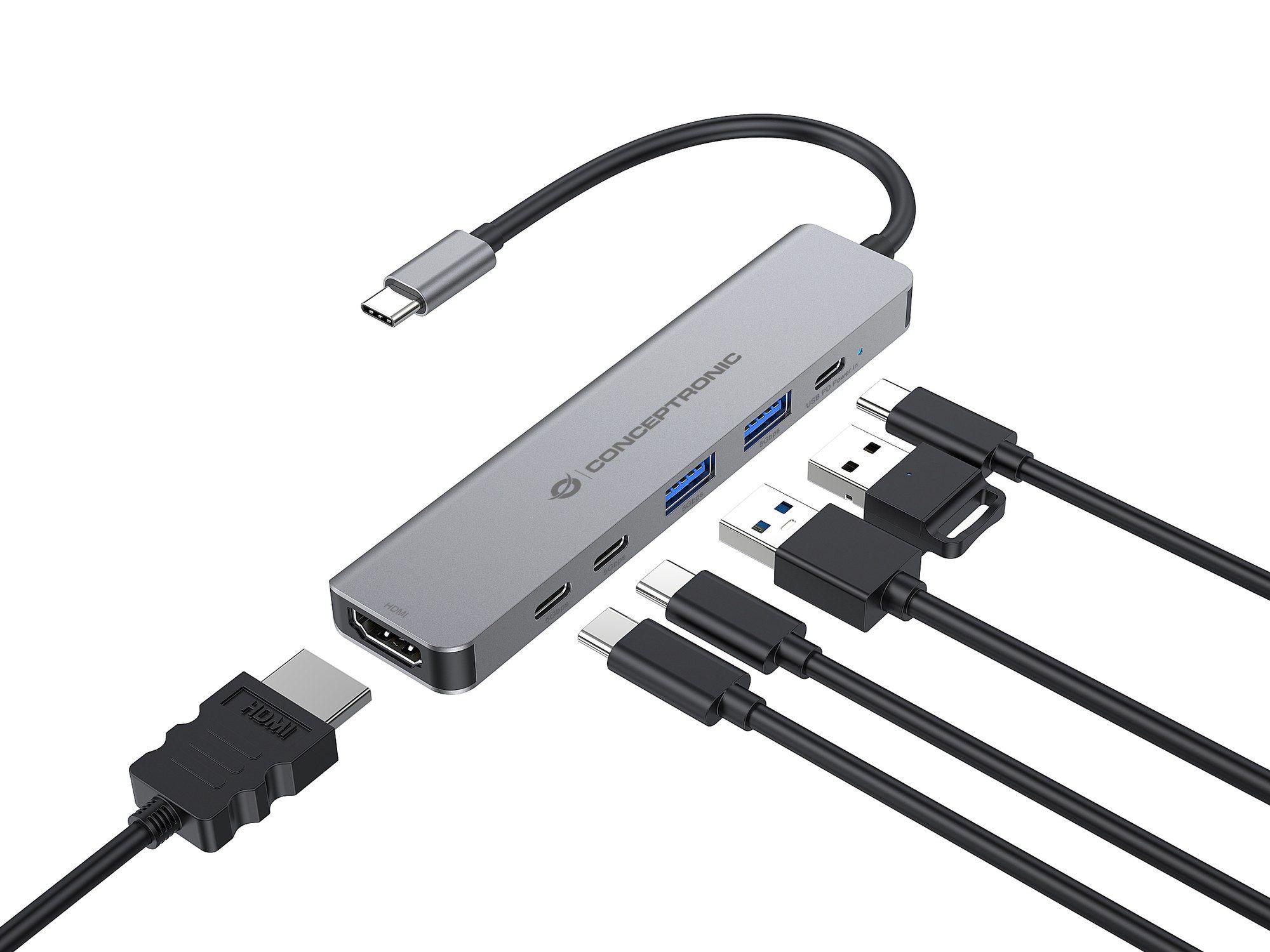 Dock USB-C CONCEPTRONIC DONN33G (0,25 m - Prateado) — miniatura 5