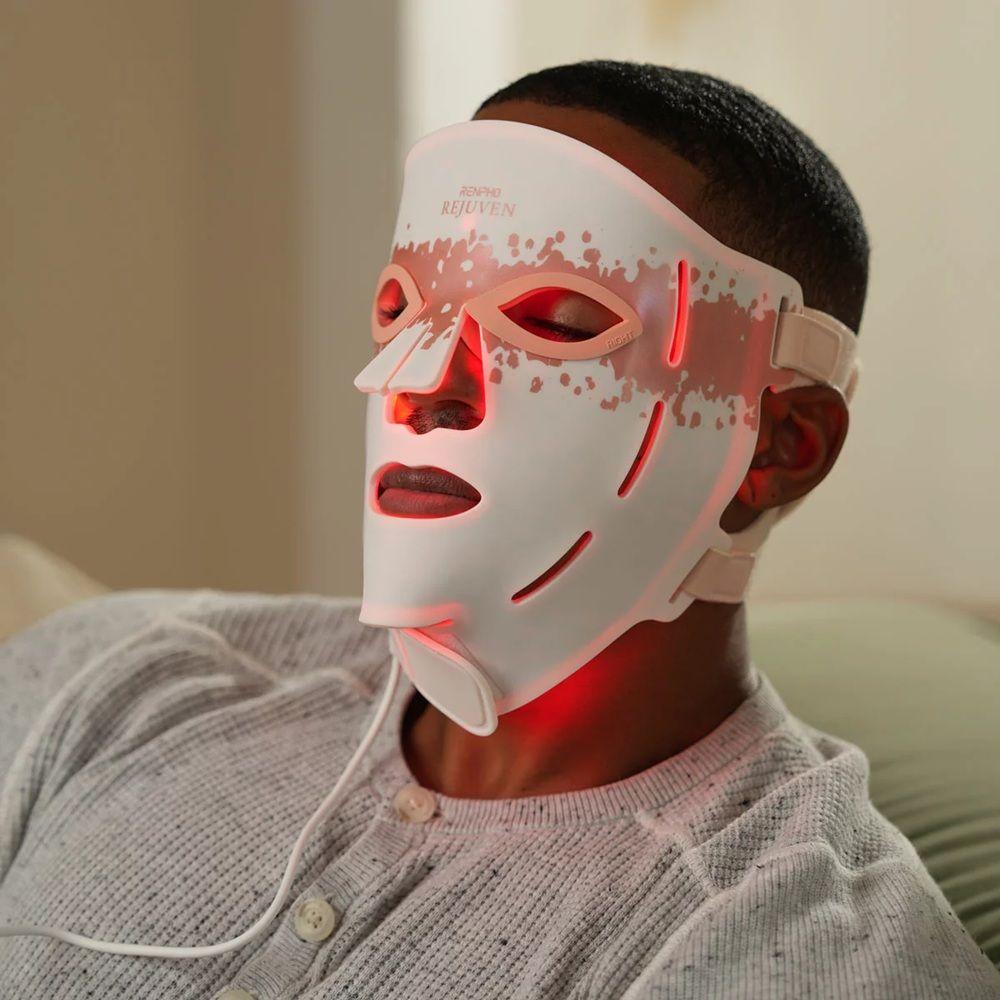 Máscara Facial de Terapia de Luz RENPHO Artemis Blush PEU-E100B-1 (Silicone - Branco e Rosa), miniatura 2