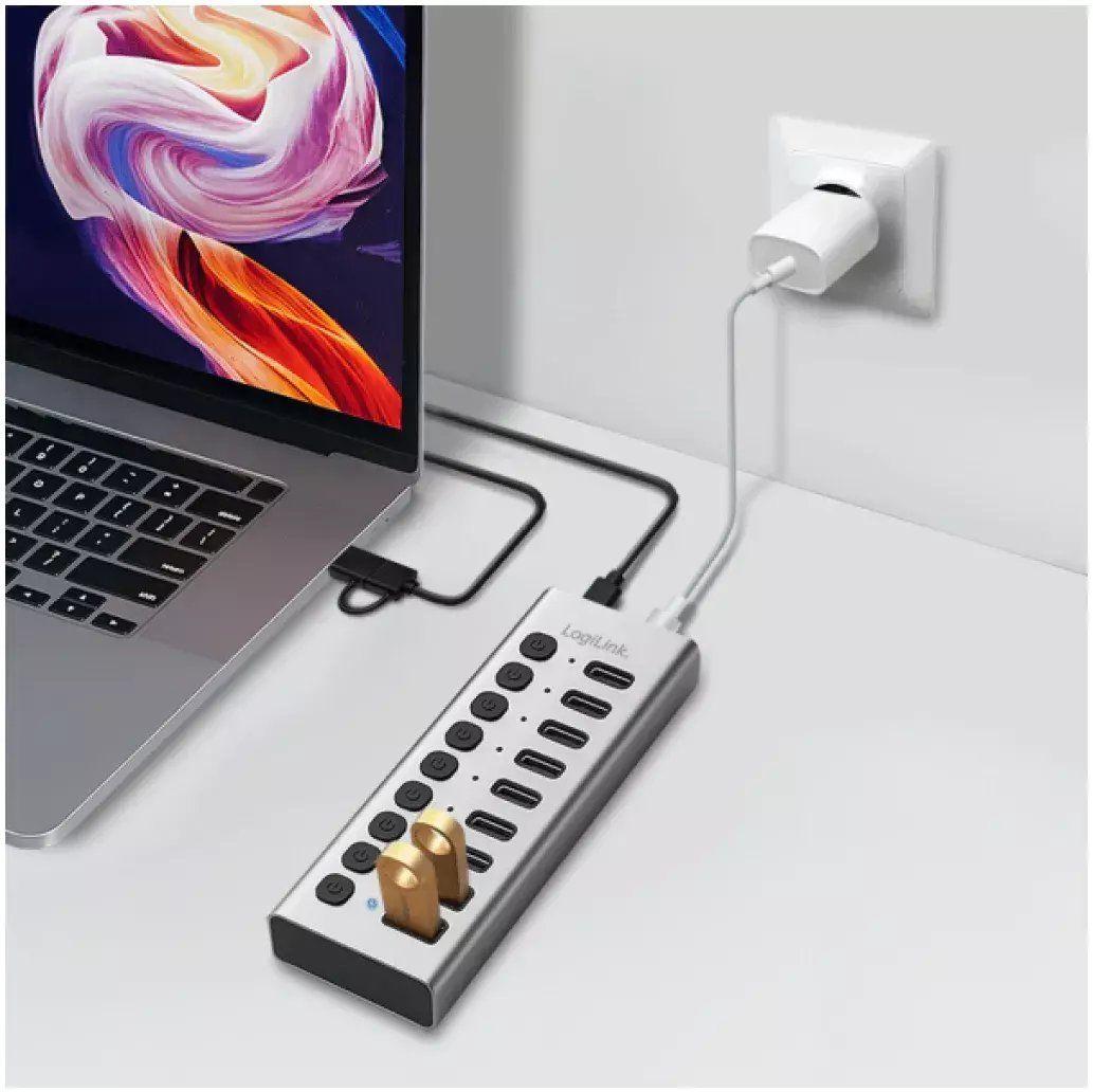 Hub USB LOGILINK UA0448 (USB 3.2 - 10 Portas - Alumínio), miniatura 4