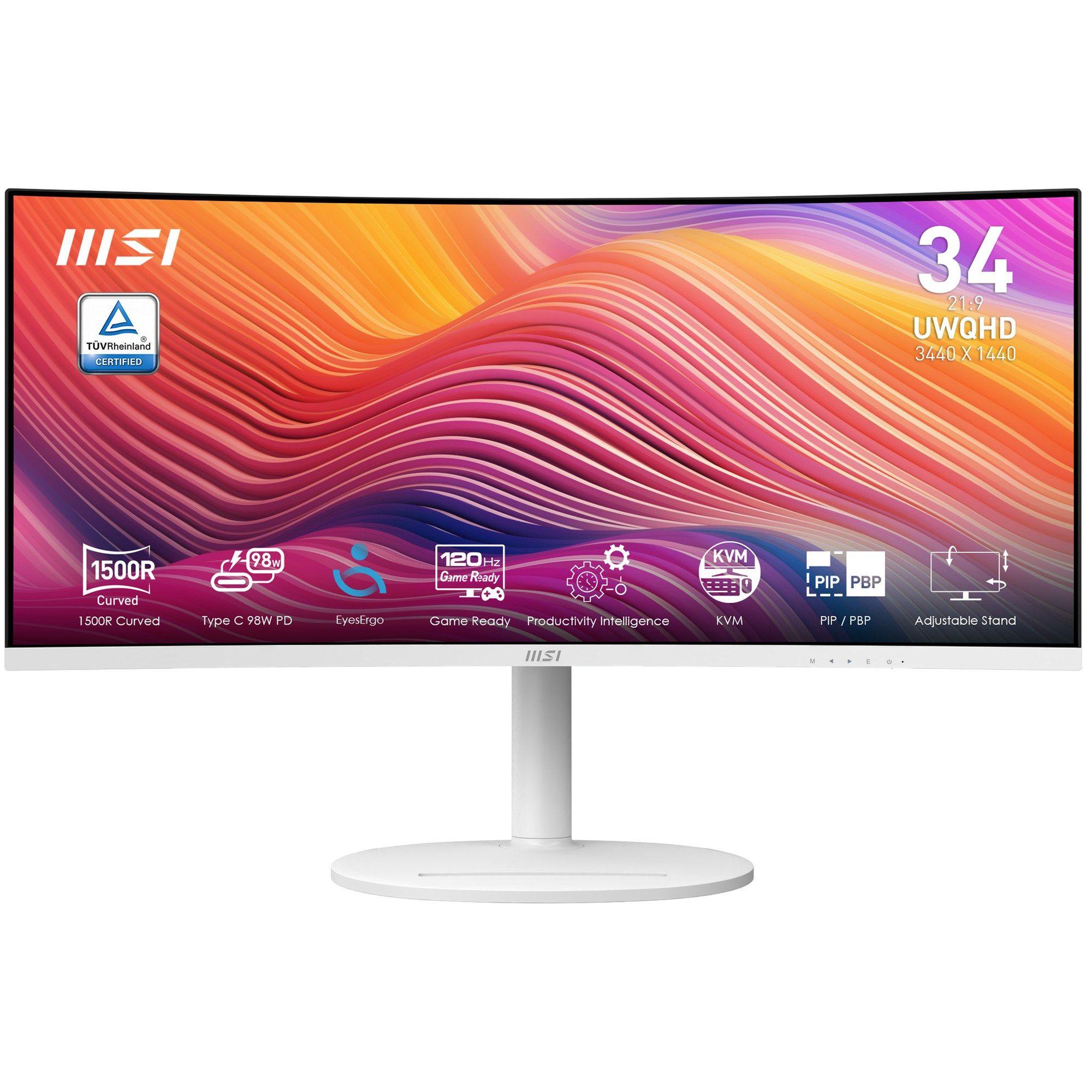Monitor MSI Modern MD342CQPW (34" - VA - 120 Hz - Branco)