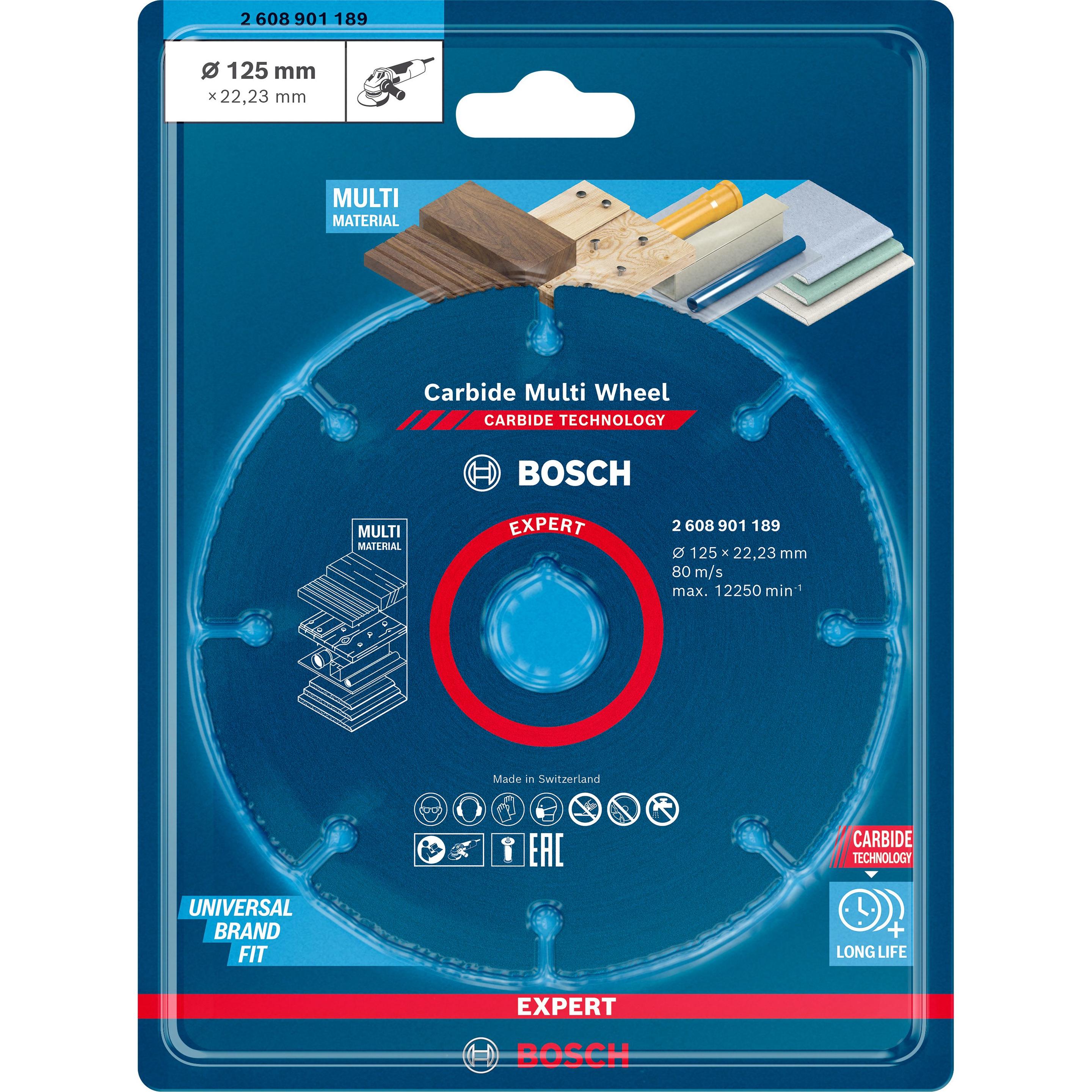 Disco de Corte Multimaterial BOSCH Expert Carbide Multi Wheel X-LOCK (125 mm), miniatura 3