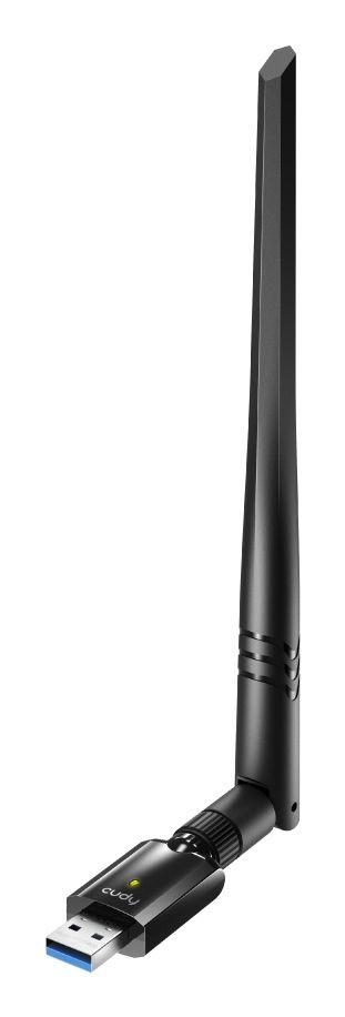 Adaptador USB Wi-Fi CUDY WU1400 (Wi-Fi 5 - 867 Mbit/s, 400 Mbit/s - Dual-band - Preto)