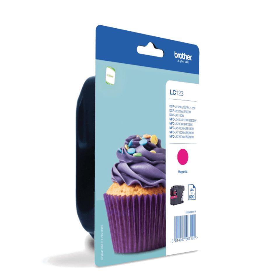 Tinteiro BROTHER LC123MBP (600 páginas - Magenta), miniatura 2