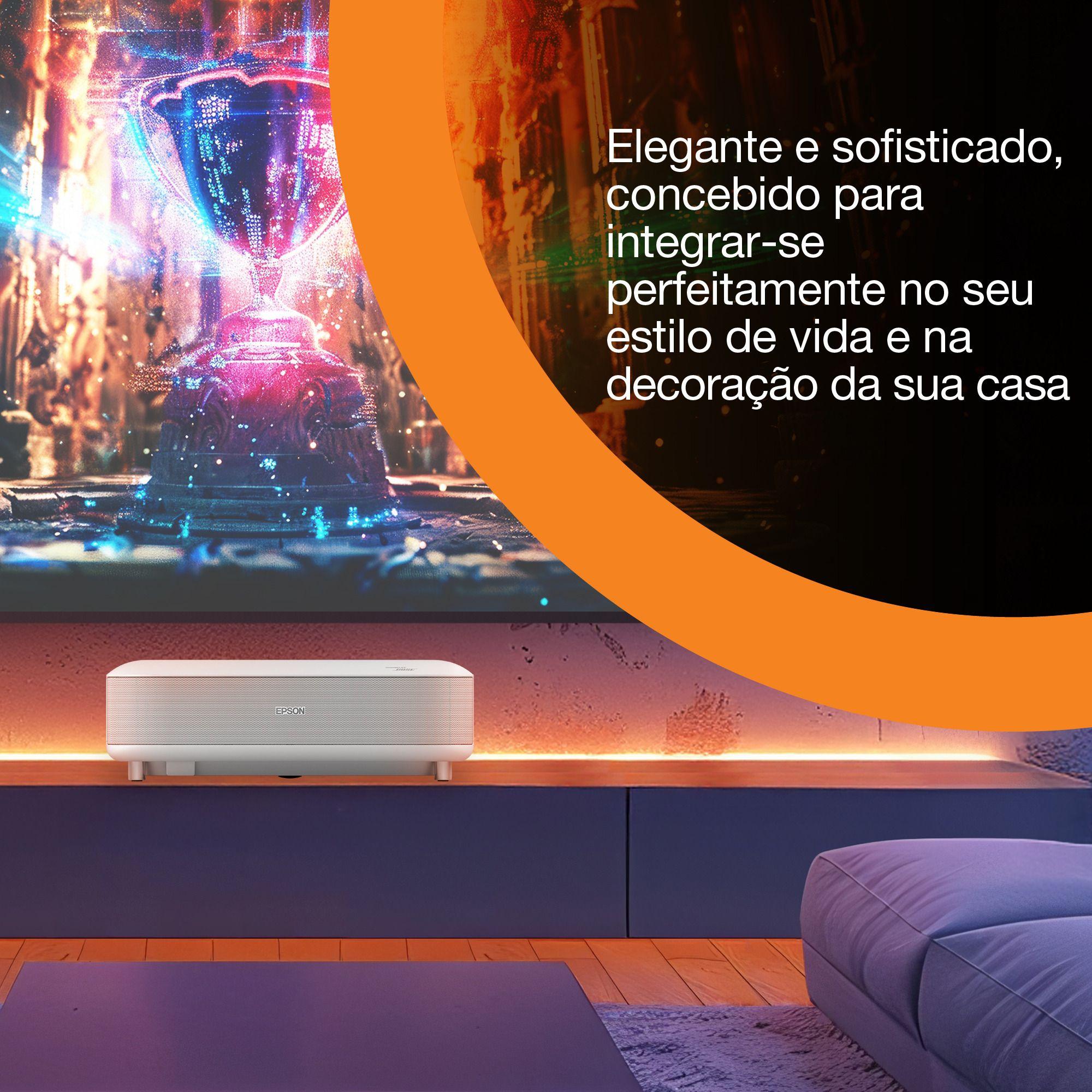 Projetor EPSON Lifestudio Grand EH-LS670W (UHD 4K - Google TV - 3600 ANSI lumens - Branco), miniatura 3