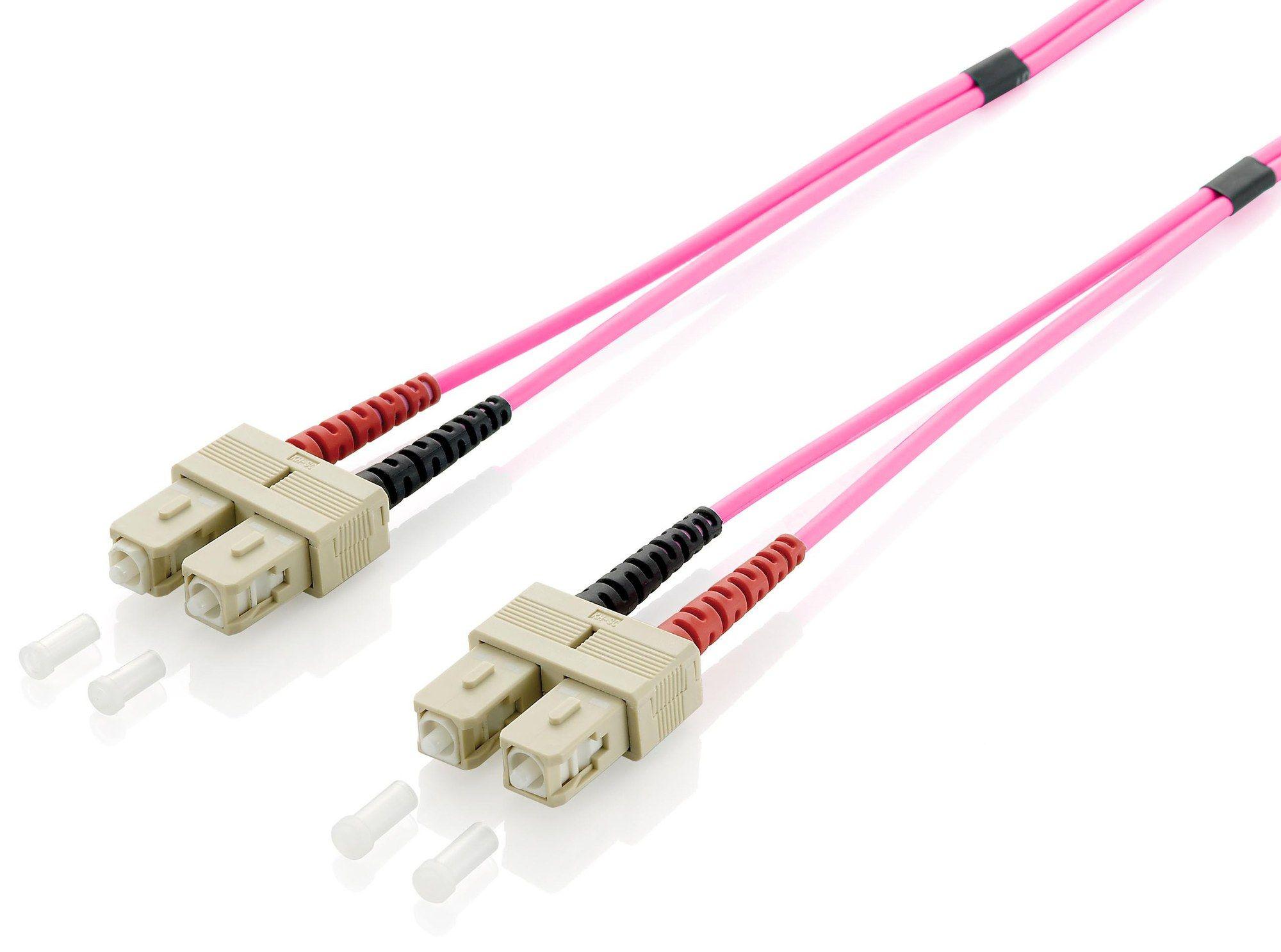 Cabo de Fibra Ótica EQUIP 255521 (SC/SC - OM4 Multimodo - 1 m - Violeta)
