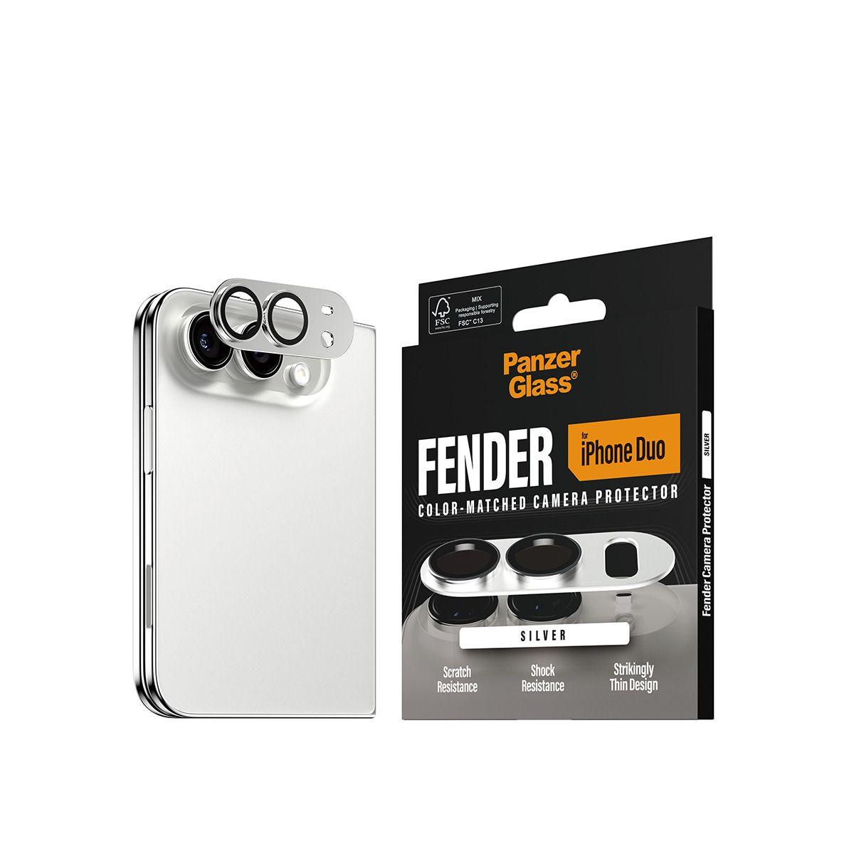 Protetor de Lentes de Câmara PANZERGLASS Fender Camera Lens Protector Silver iPhone Duo (Apple iPhone Duo - 7,6" - Apple - Prateado), miniatura 6