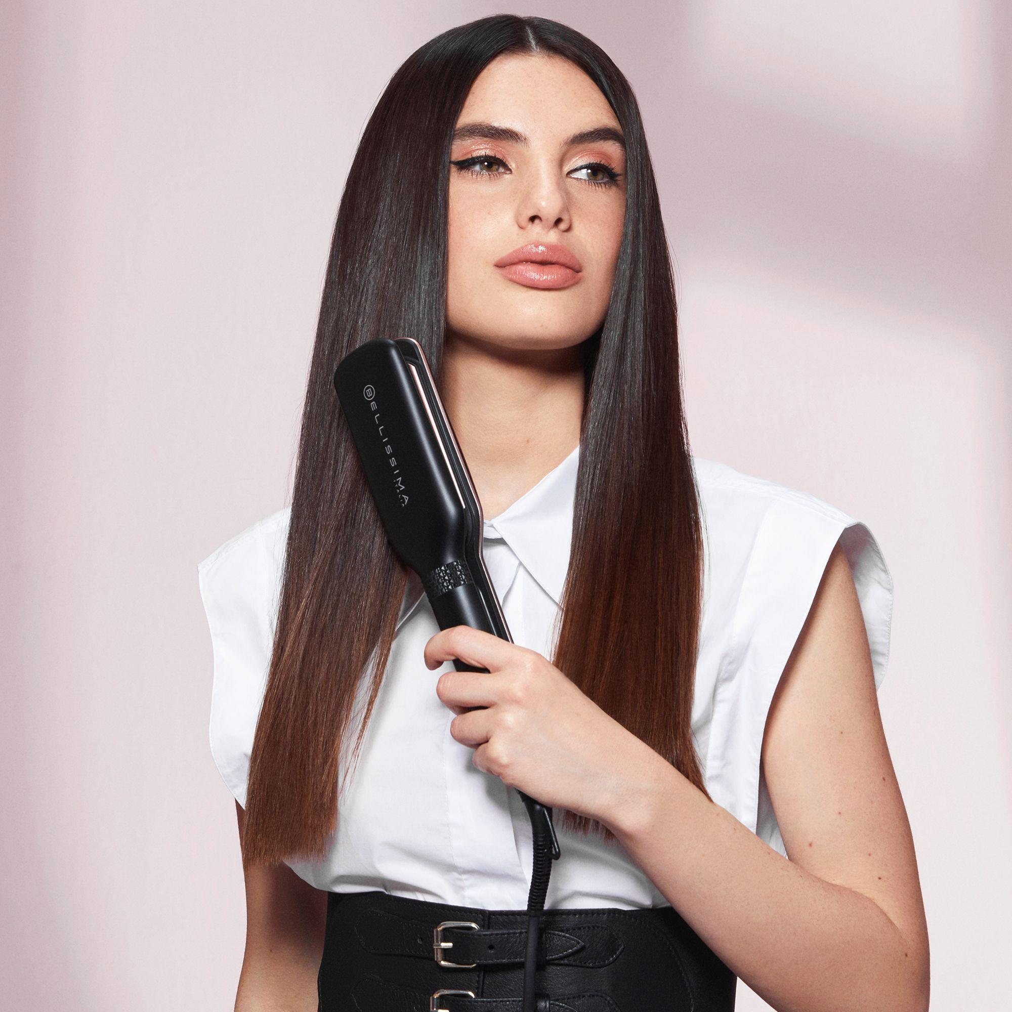 Ferro de Alisar Cabelo BELLISSIMA Creativity XL ION (Cerâmica - Preto e Rosa) — miniatura 6