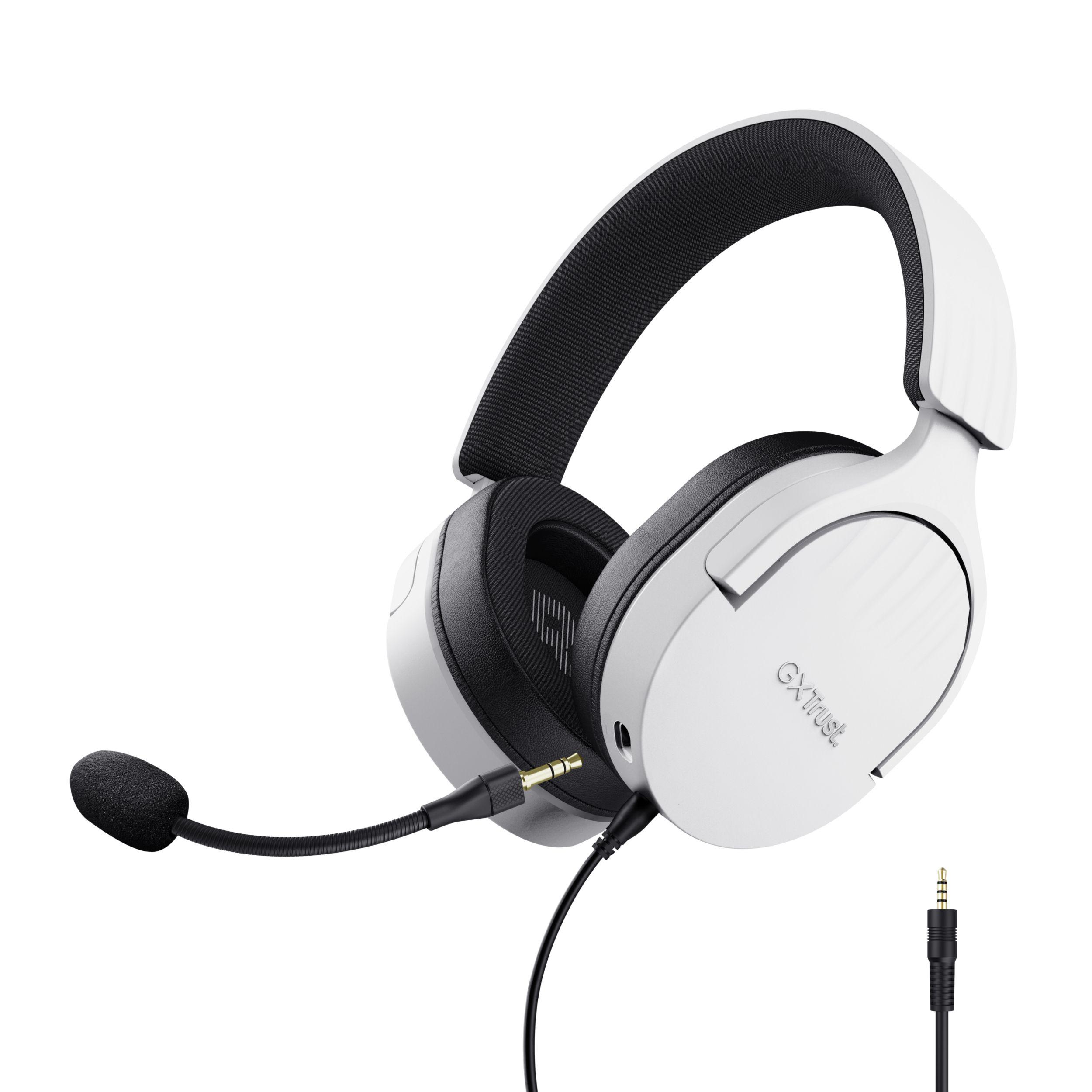Headset Gaming TRUST GXT 489W Fayzo (Binaural - Com fios - 5 cm - Preto/Branco)