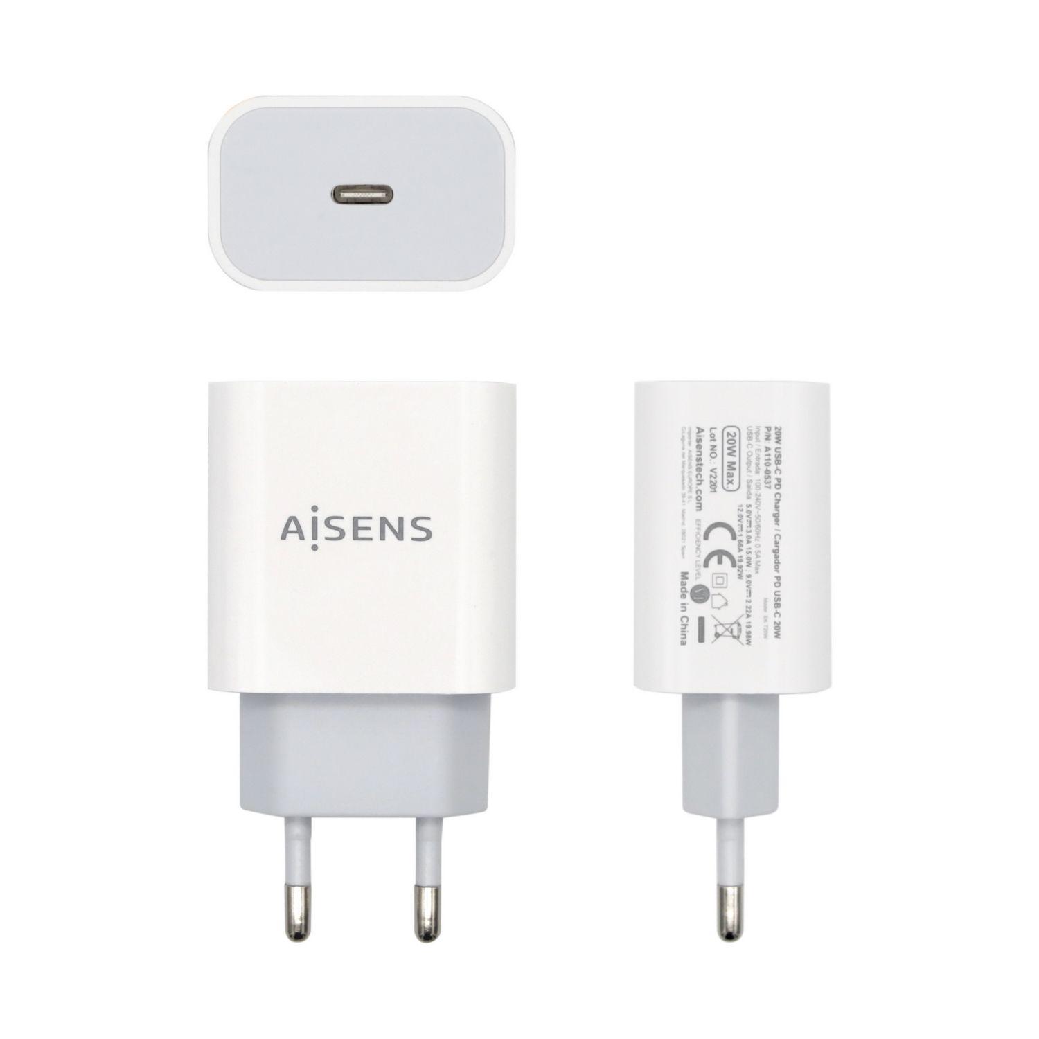 Carregador USB-C AISENS A110-0537 (20 W - Branco), miniatura 2