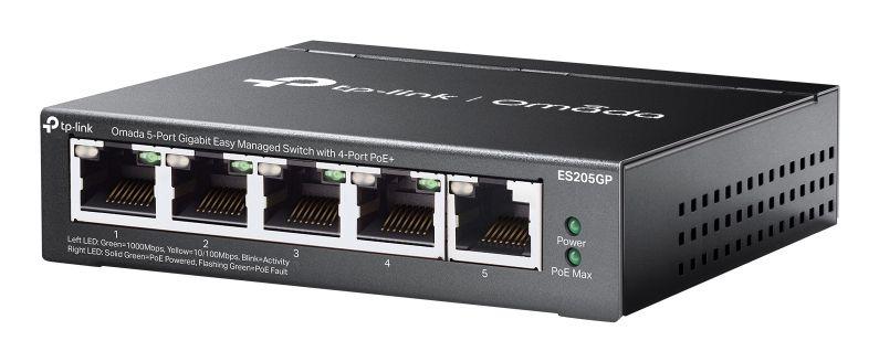 Switch TP-LINK Omada ES205GP (Gigabit Ethernet - 4 MB - 10 Gbit/s - Preto) — miniatura 3