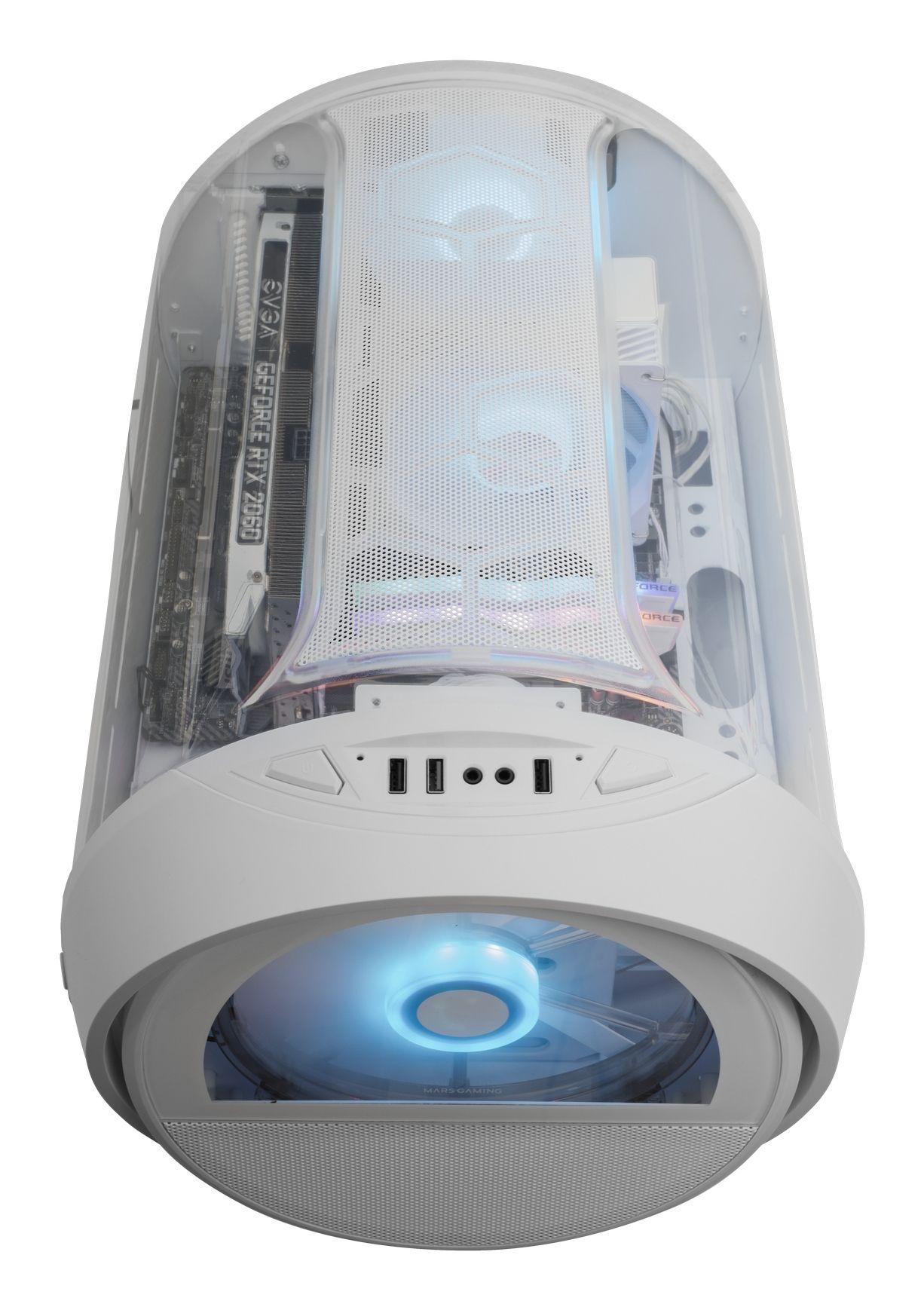 Caixa PC MARS GAMING MC-CYLON (micro ATX, Mini-ITX - Mini Tower - Micro-ATX, Mini-ITX - Branco) — miniatura 6