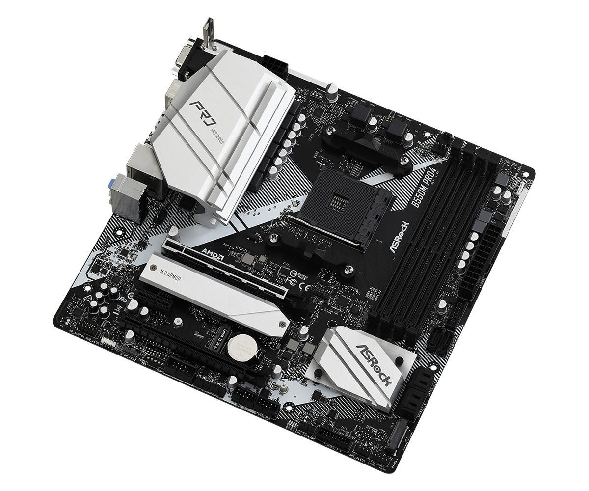 Motherboard ASROCK B550M Pro4 (AM4 - AMD Ryzen 3000 Series - Micro ATX) — miniatura 3