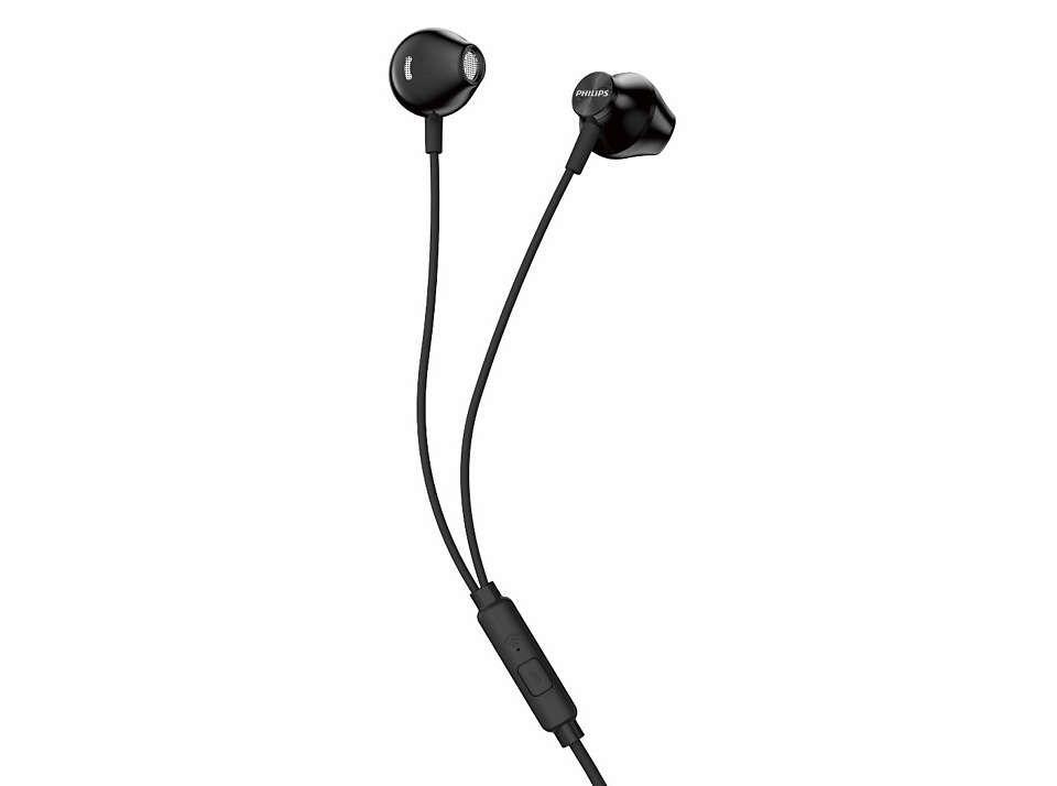 Auscultadores Intra-auriculares PHILIPS TAUE101BK/00 (5 mW - Com fios - Preto)