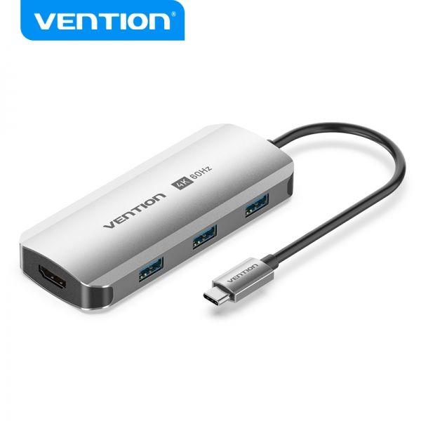 Docking Station USB-C VENTION TQDHB (0,15 m - Cinzento)