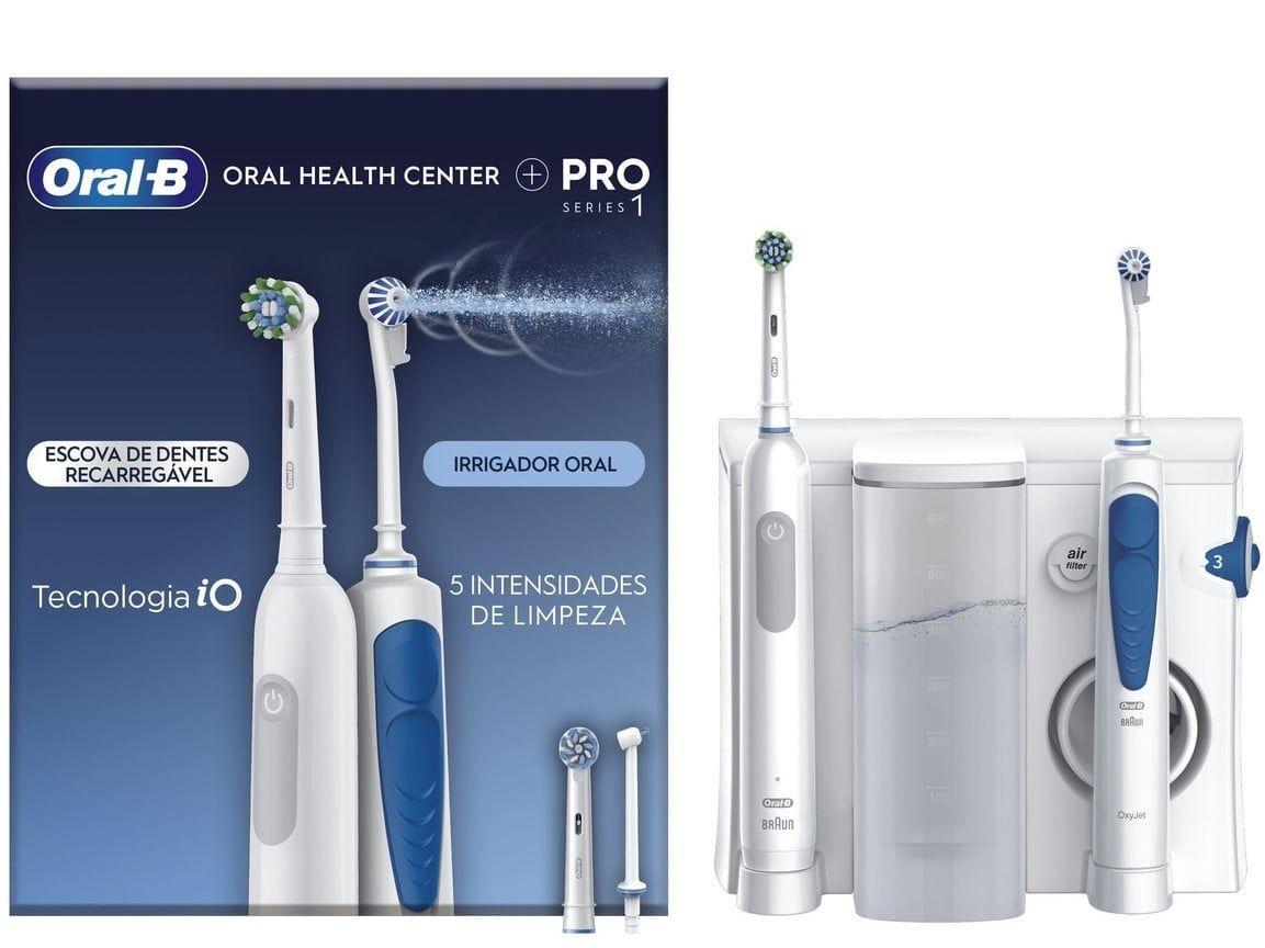 Centro Dentário ORAL-B OxyJet + PRO 1 (Azul e Branco)