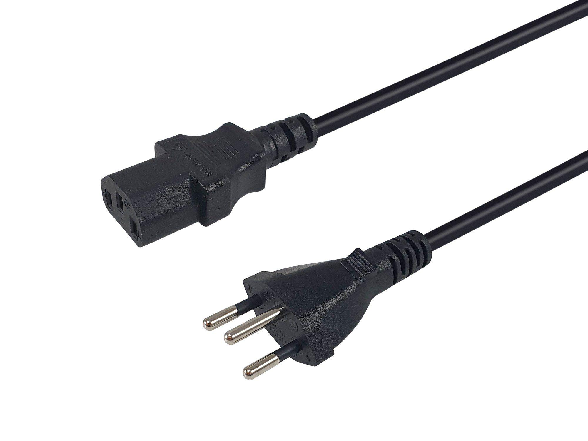 Cabo de Alimentação EQUIP 112242 (5 m - T12 macho - Acoplador C13 fêmea - Preto)