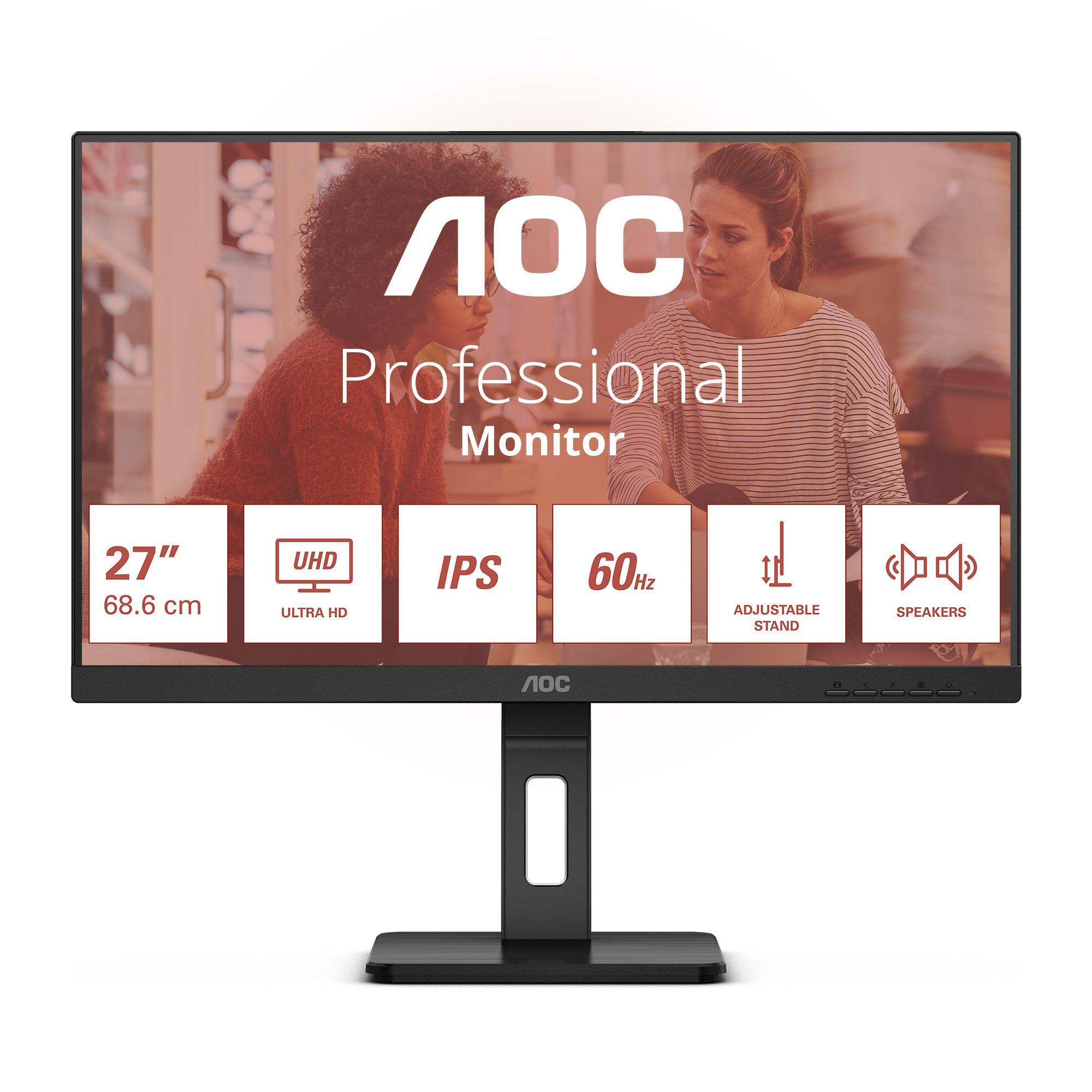 Monitor AOC U27E3UF (27" - IPS - 60 Hz - Preto) — miniatura 2
