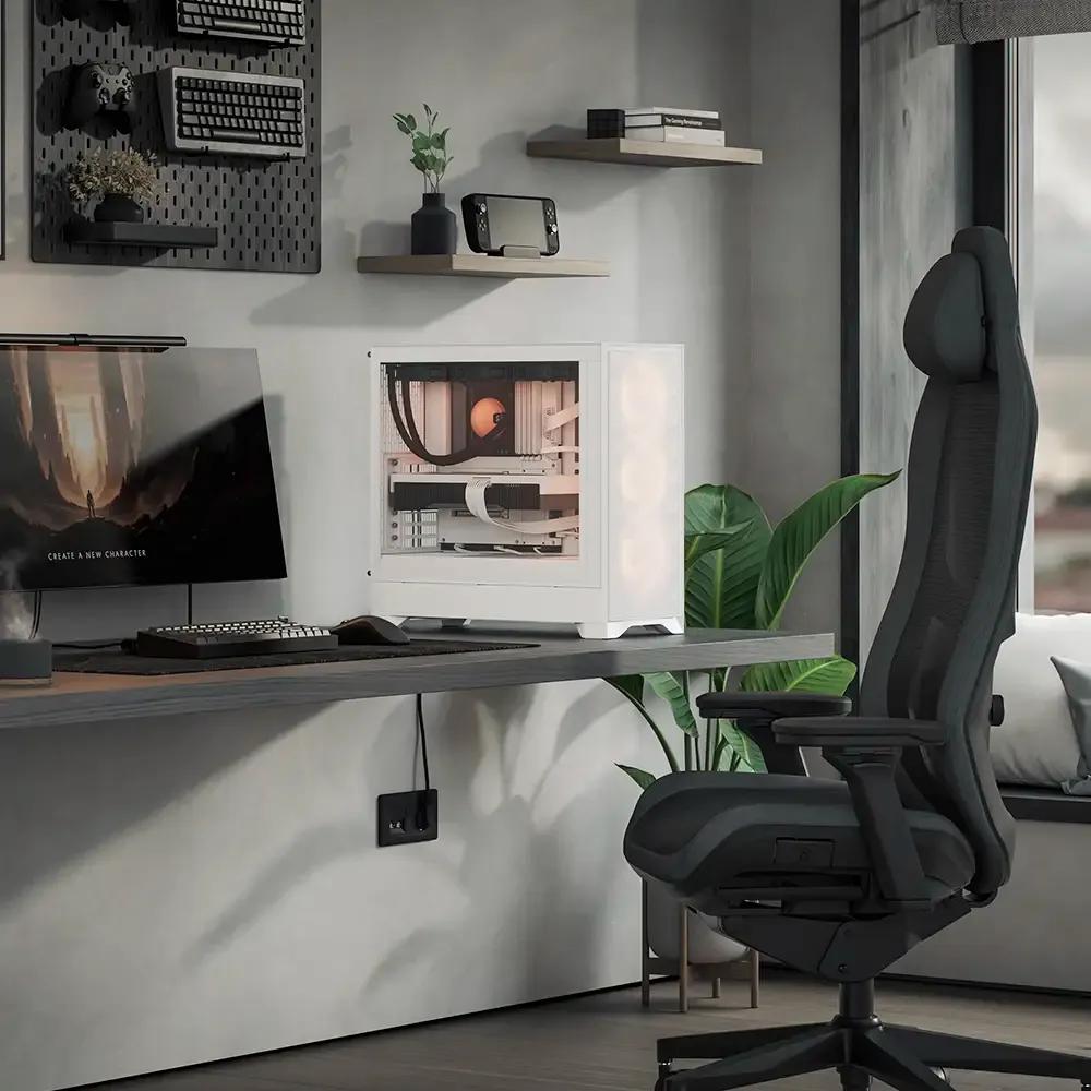 Caixa ATX FRACTAL DESIGN Pop 2 Air White TG RGB (ATX, Micro ATX, Mini-ITX - Midi Tower - Vidro temperado, aço - Branco) — miniatura 3