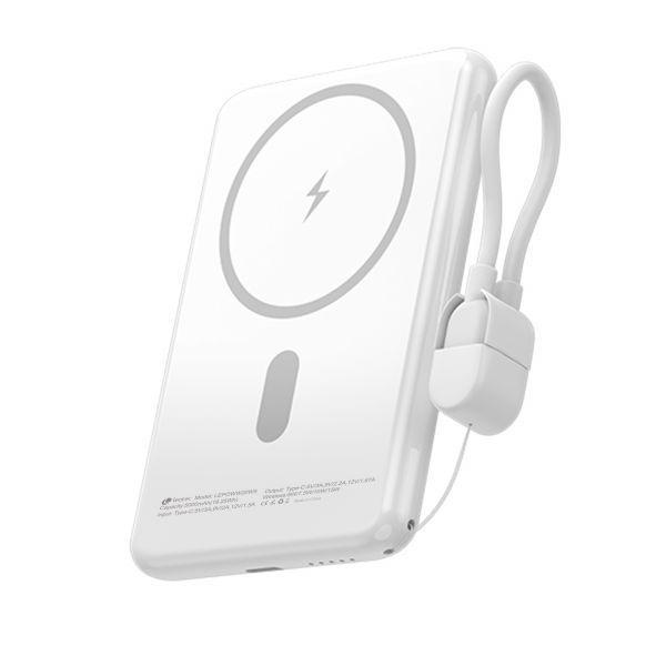 Bateria Externa LEOTEC LEPOWW20W5W (Qi, até 15 W - Universal - USB-C - Branco) — miniatura 3