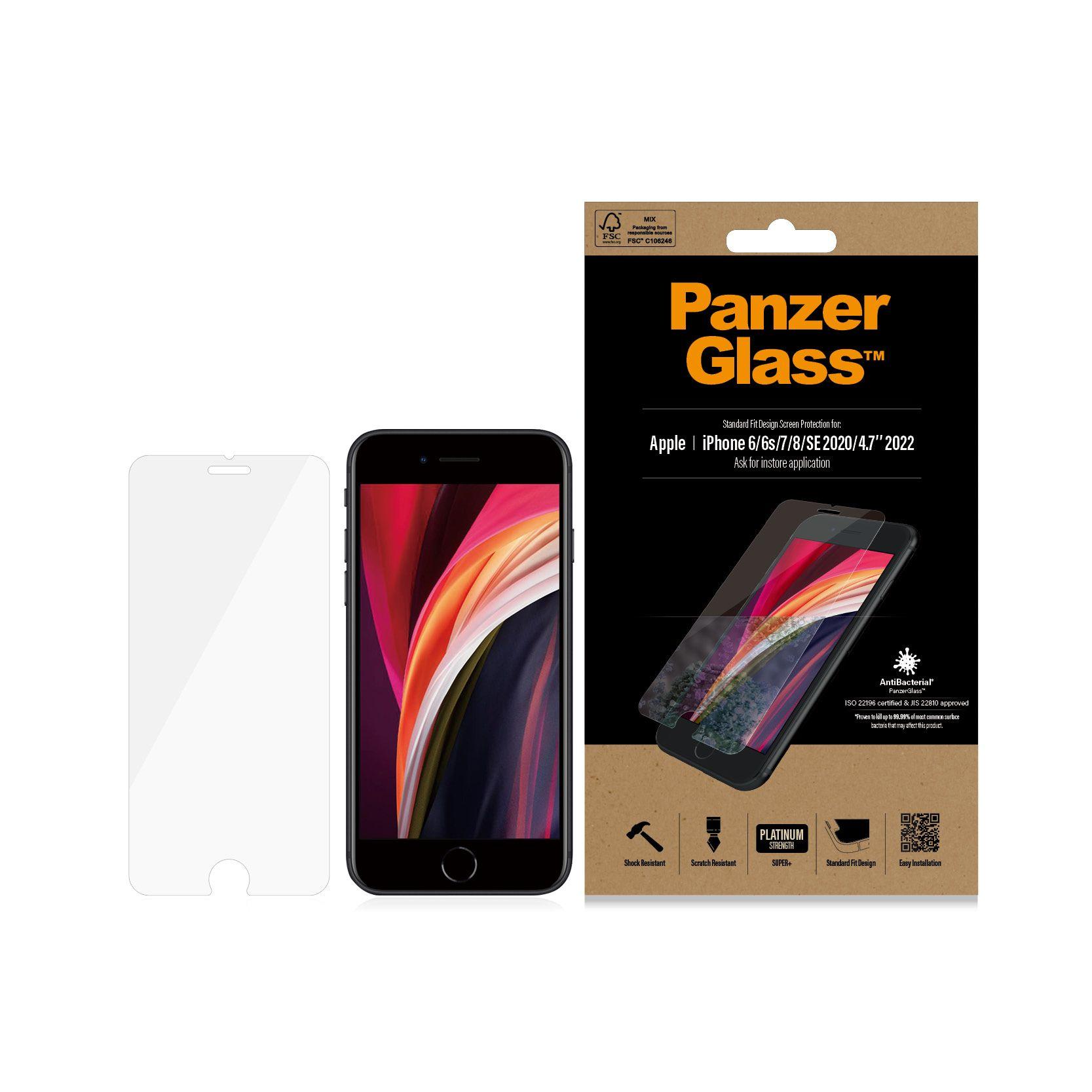 Película Protetora de Ecrã PANZERGLASS 2684 (Telemóveis/smartphones - 4,7" - Apple - Transparente) — miniatura 3
