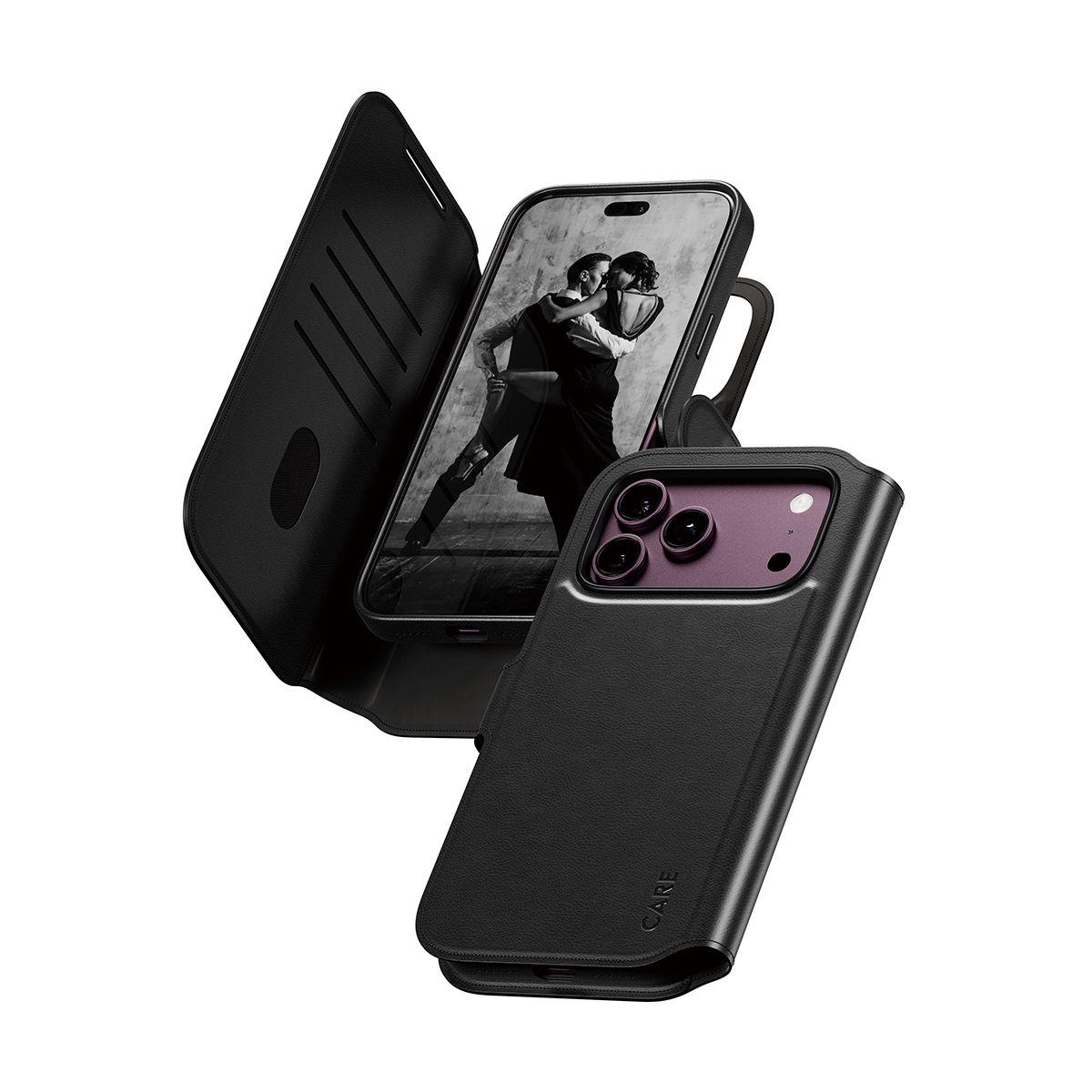 Capa Carteira PANZERGLASS CARE™ by PanzerGlass® Tango 2-in-1 Wallet Case (MagSafe - Preto)