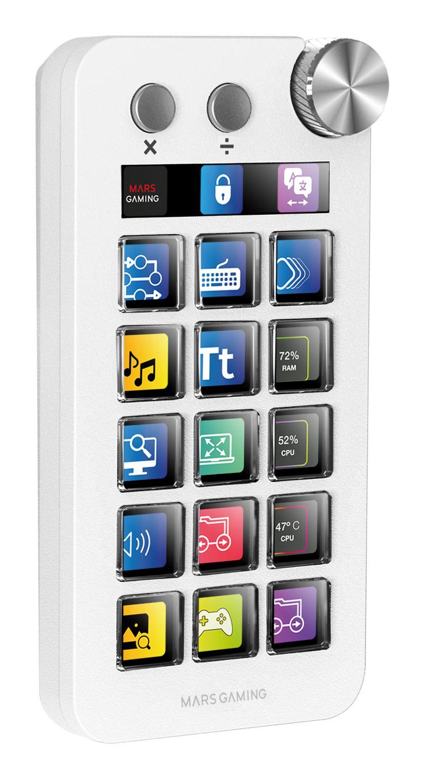 Control Deck MARS GAMING MSD-NEOW (USB Tipo-C - Com fios - Branco) — miniatura 2