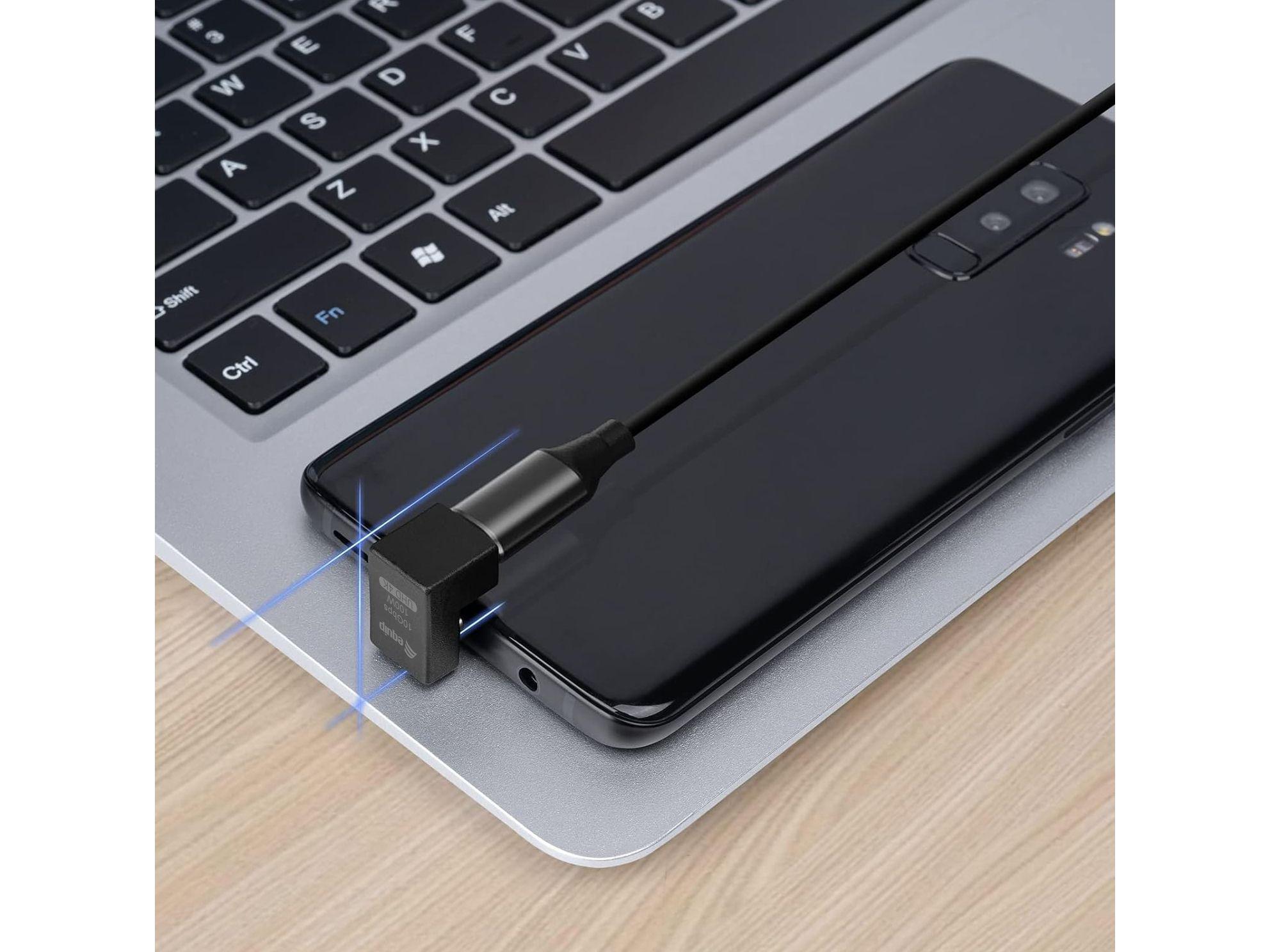 Conjunto de 2 Adaptadores USB-C em U EQUIP 133476 (10 Gbit/s - 100 W - Preto) — miniatura 2