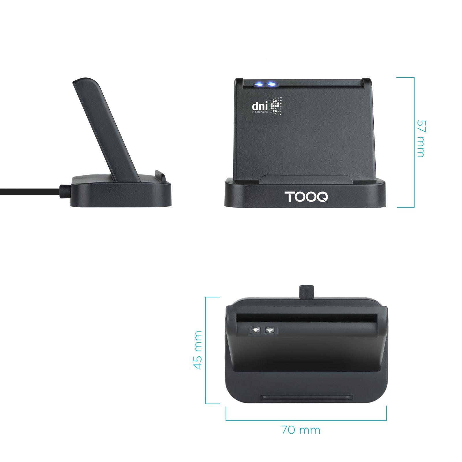 Leitor de Cartões Inteligentes TOOQ TQR-220B (USB 2.0 - Preto), miniatura 2
