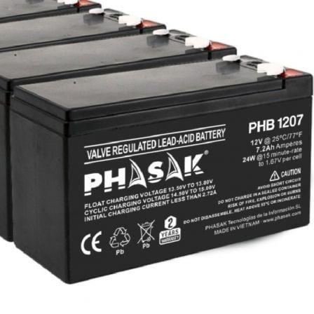 Bateria para UPS PHASAK PHB 1207 (PHASAK UPS/UPS - F2 - Preto) — miniatura 5