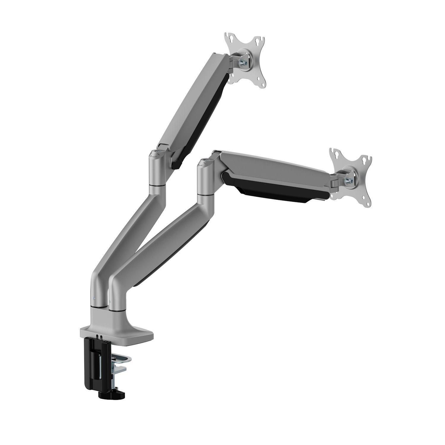 Suporte de Secretária para 2 Monitores EWENT EW1528 (17–35" - VESA 75x75/100x100 - Cinzento), miniatura 2